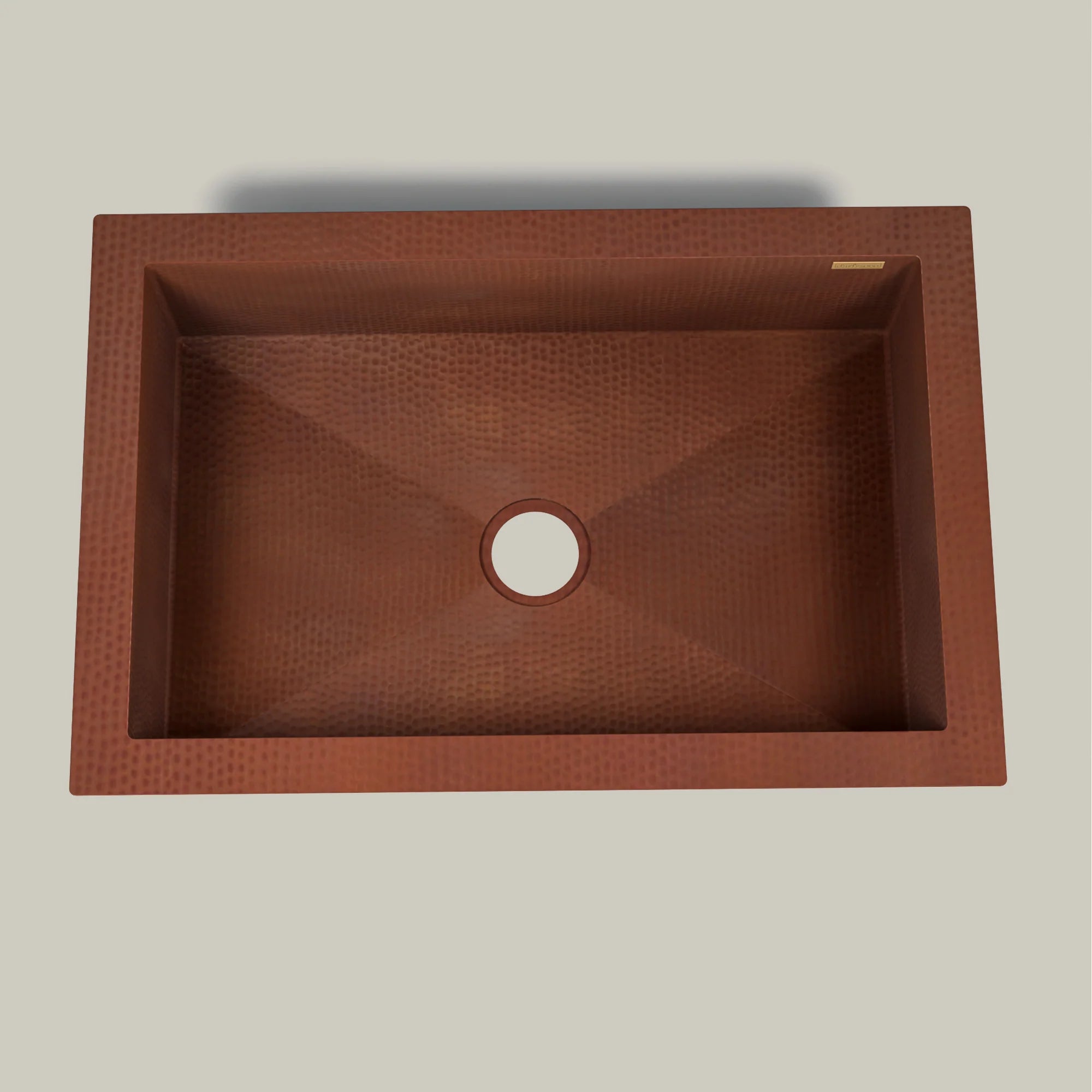 Premium Copper Single Basin Kitchen Sink - Farmhouse Style with Modern Design for Rustic & Contemporary Kitchens | Perfect for Food Prep, Washing Dishes & Enhancing Kitchen Aesthetics