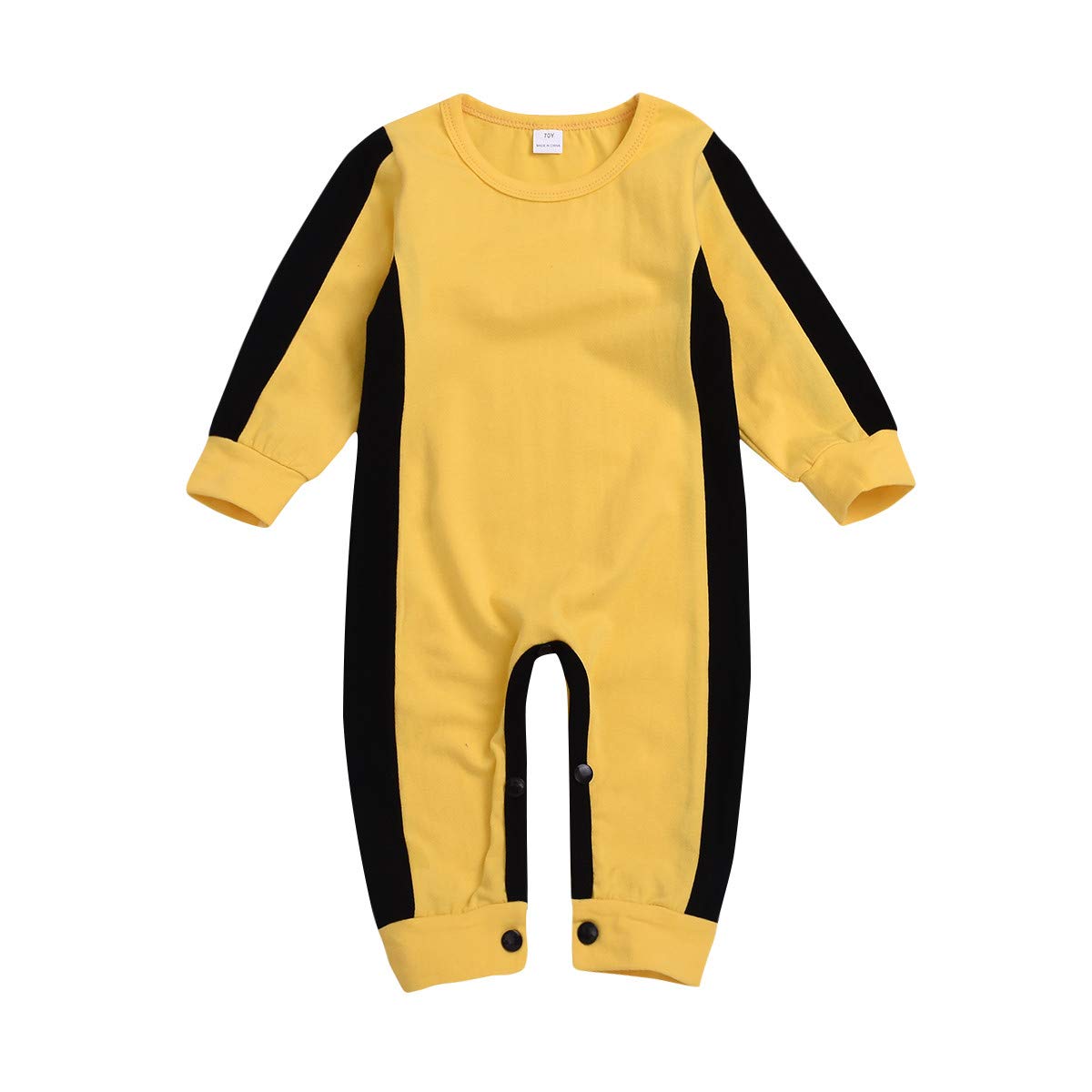 Classic Baby Romper for Boys & Girls - Soft Casual Playsuit Jumpsuit (Yellow, 18-24 Months) - Perfect for Playdates, Family Outings & Everyday Comfort