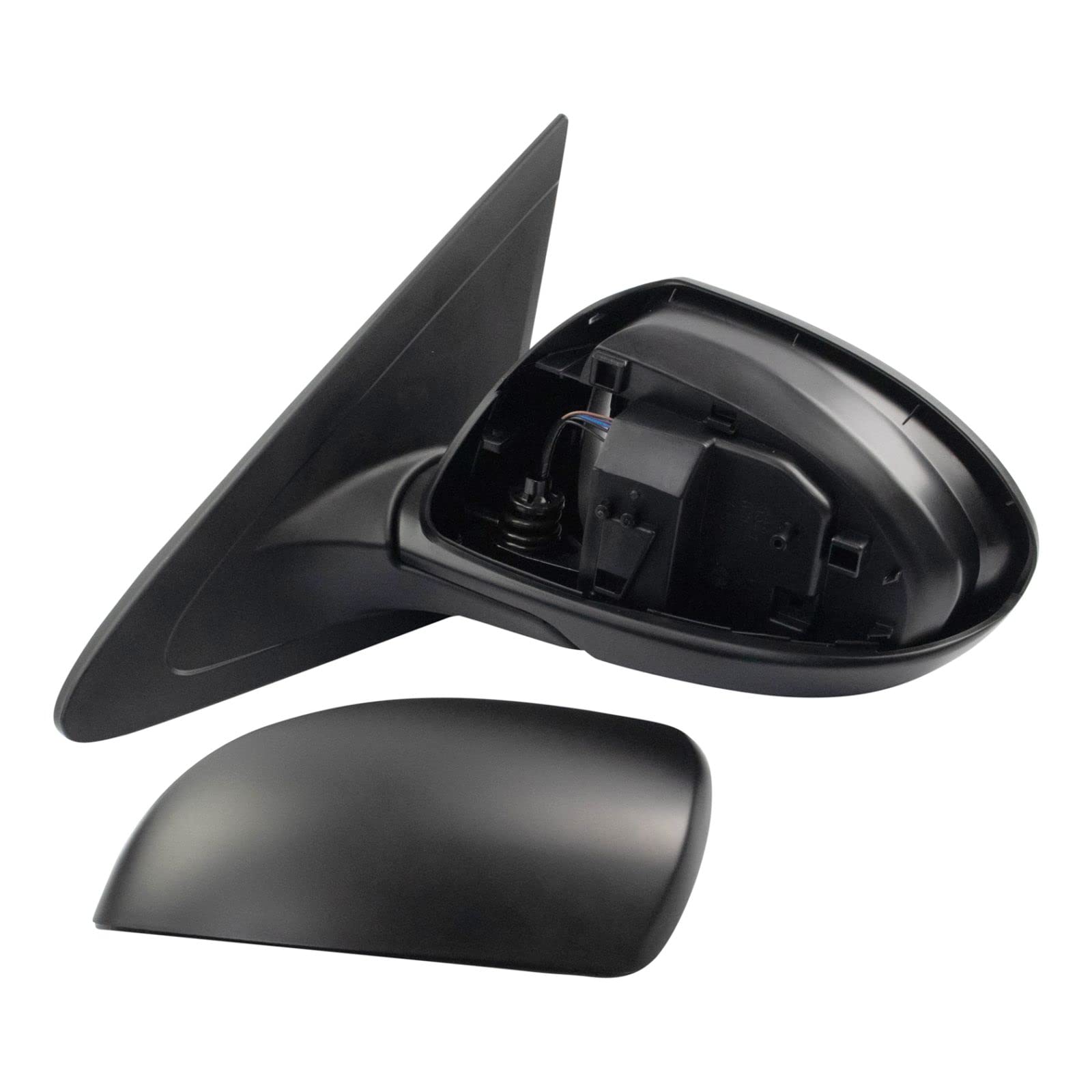 Heated Side Mirror Set for Driver & Passenger - No Housing Turn Signal, No Blind Spot Indicator - Compatible with 2010-2013 Mazda 3 (MA1320161, MA1321161) - Perfect for Winter Driving & Enhanced Visibility