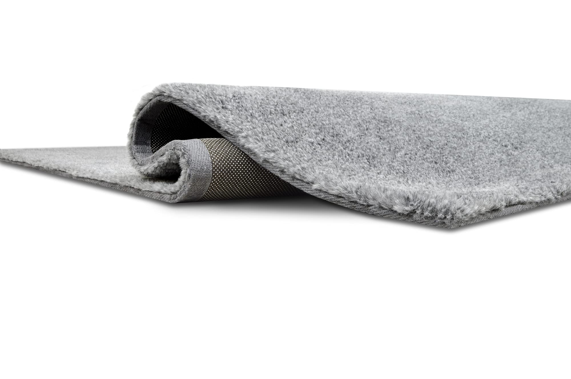 Luxury Faux Fur Shaggy Area Rug 5x7 Feet - Soft Plush Non-Slip Living Room Carpet for Kids Room, Nursery, Bedroom - Modern Gray Home Decor Floor Mat for Cozy Comfort & Stylish Interior Design