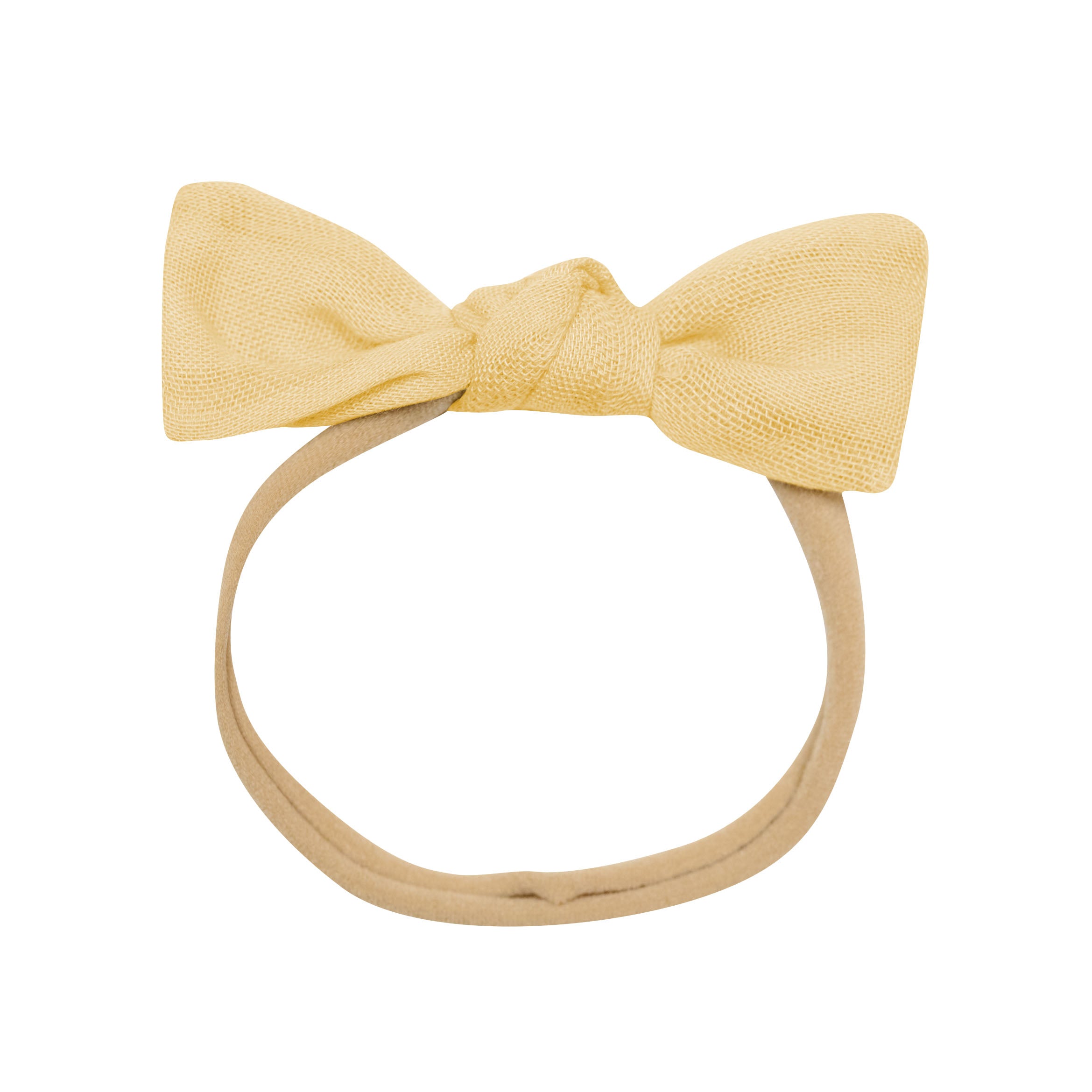 Sandcastle Bamboo Muslin Tiny Hair Bow for Babies & Toddlers - Soft & Hypoallergenic Headband Accessory for Newborns, Girls, and Boys - Perfect for Photos, Parties, and Everyday Outfits