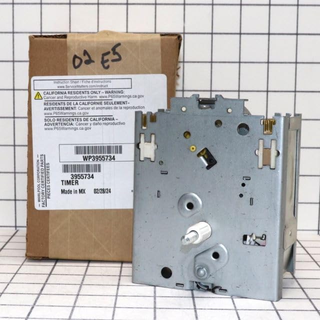 WP3955734 Washing Machine Timer Replacement Part - Compatible with Multiple Brands - Perfect for DIY Home Appliance Repair & Laundry Room Maintenance