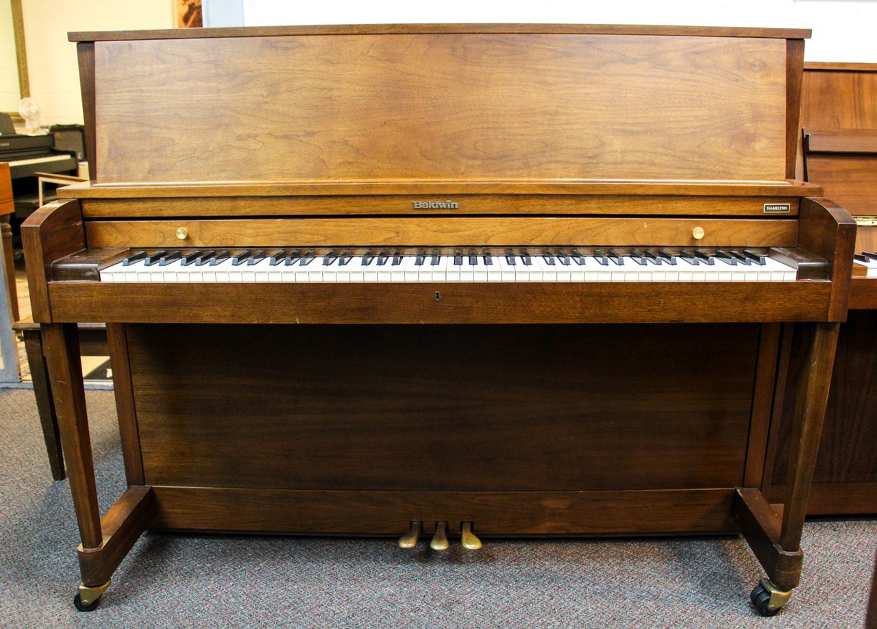 Baldwin 243 Upright Piano in Dark Walnut Finish - Perfect for Home, Studio & Conservatory Use