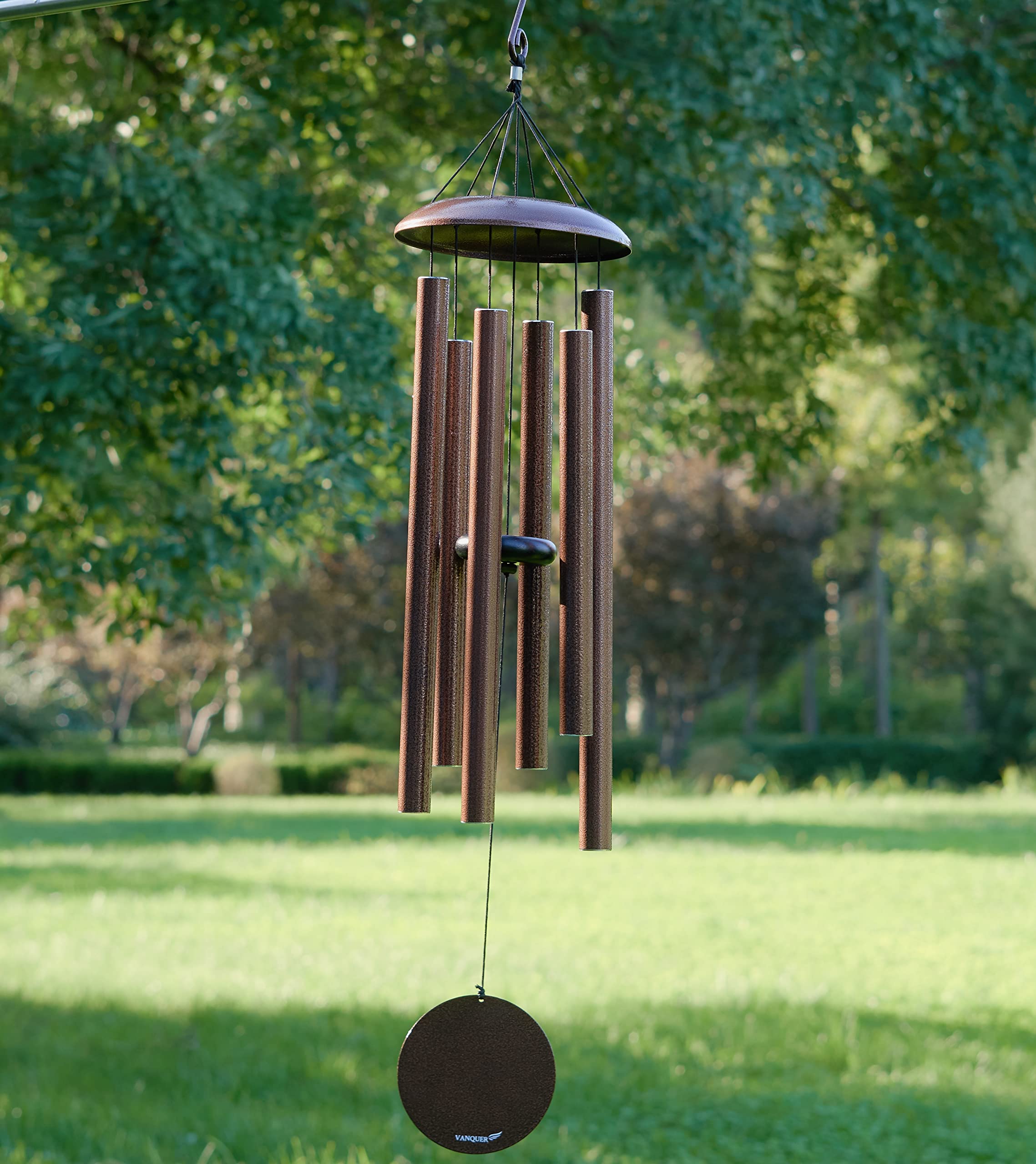 Vanquer 38'' Deep Tone Wind Chimes for Outdoor - Memorial & Sympathy Gifts, Bronze Garden Patio Decor for Home & Yard | Perfect for Relaxing in Backyard or as Thoughtful Gift