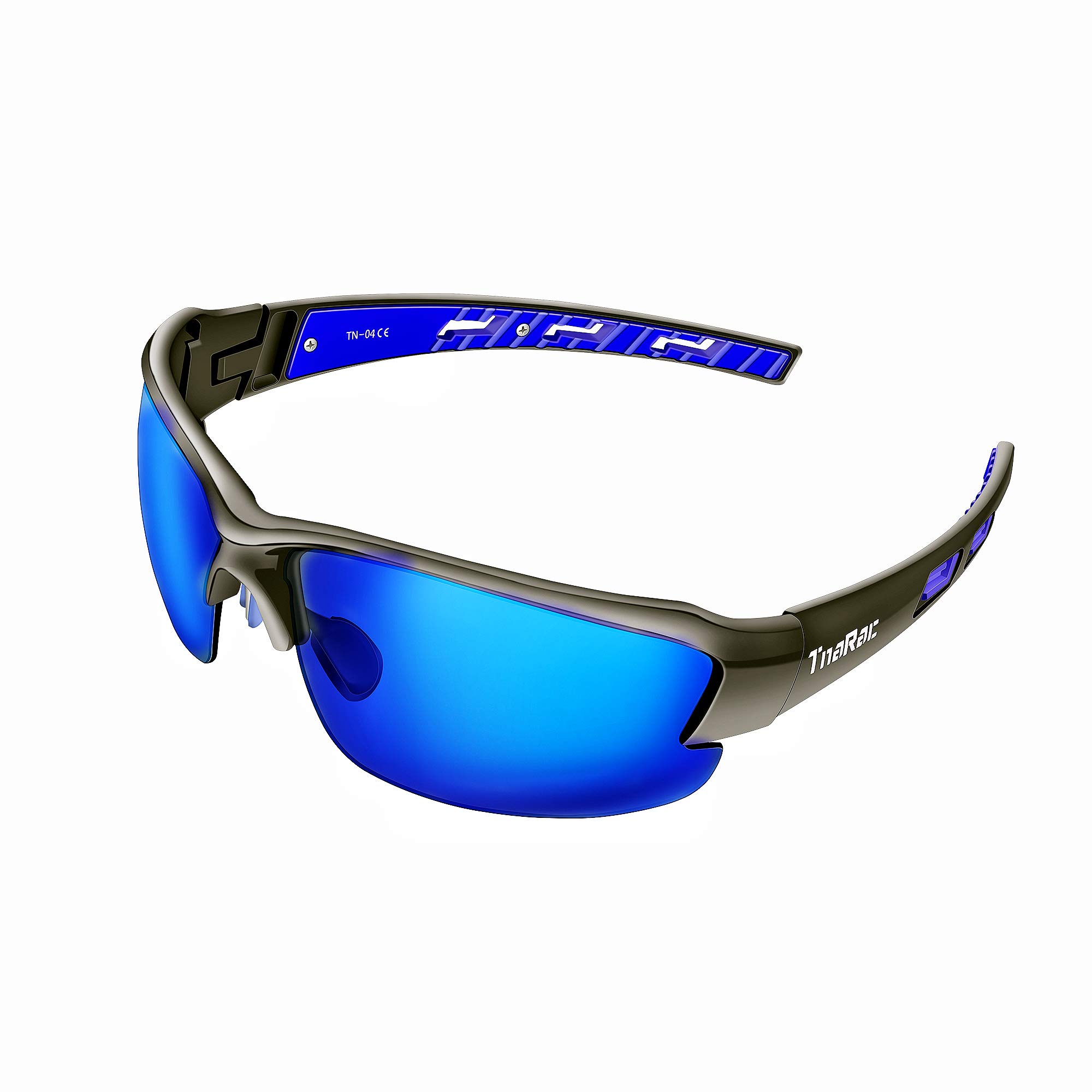 Black Shark Polarized Sports Sunglasses for Men & Women - UV Protection, Lightweight Design for Biking, Hiking, Fishing, Baseball & Outdoor Activities