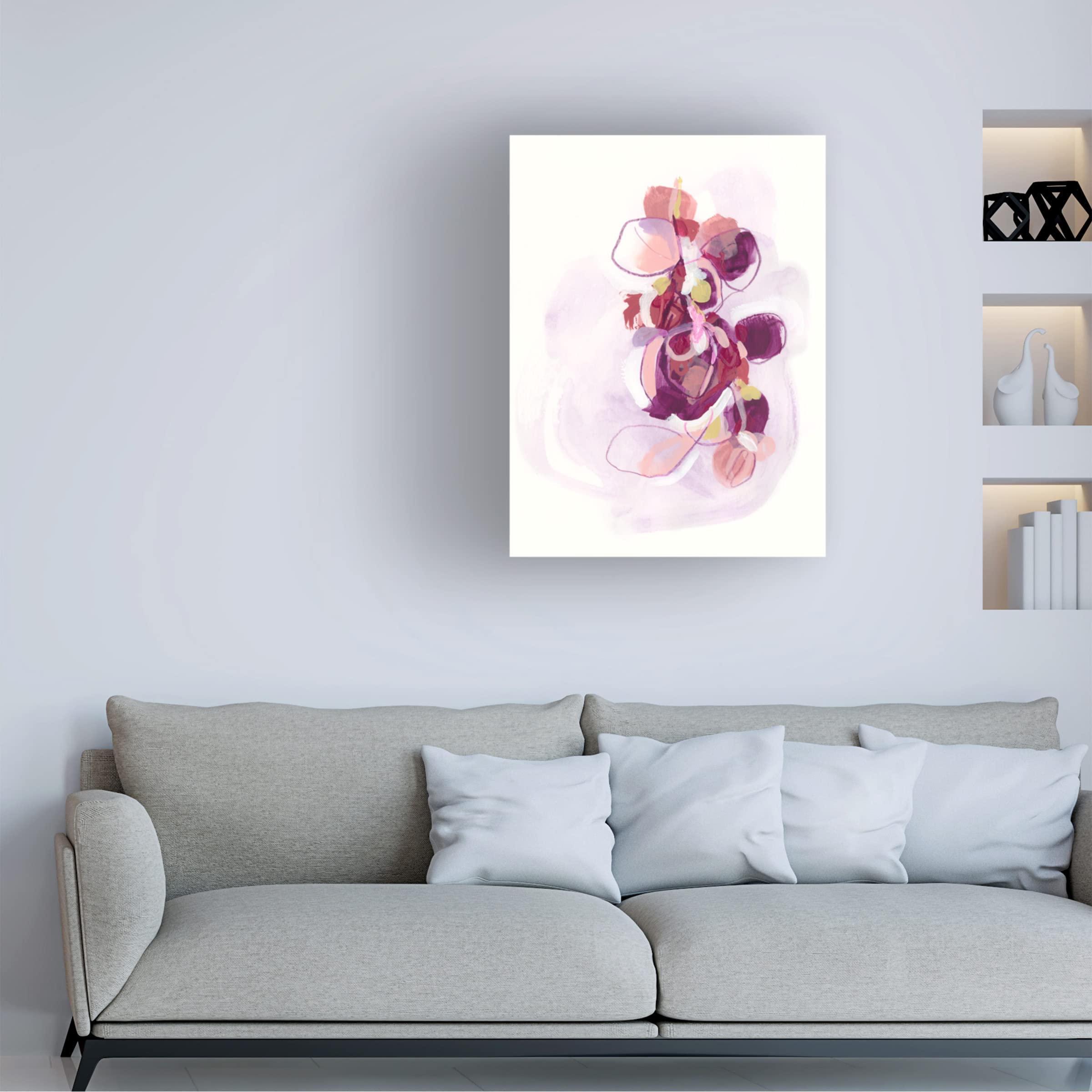 Trademark Fine Art 'Orchid Sonata II' Floral Canvas Wall Art by June Erica Vess - Elegant Home Decor for Living Room, Bedroom & Office