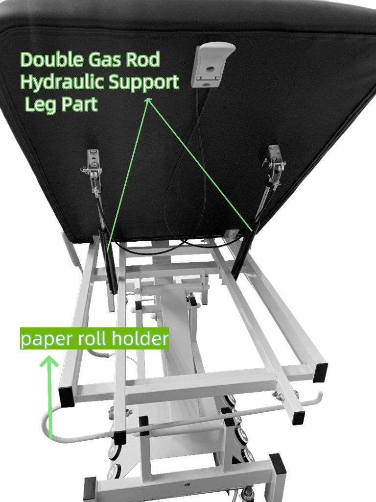GreenLife Thomas II Power Chiropractic Adjustable Bed with 4 Wheels & Dual Motors - Hydraulic Gas Lift Leg Support for Home/Clinic Use - Perfect for Pain Relief & Physical Therapy
