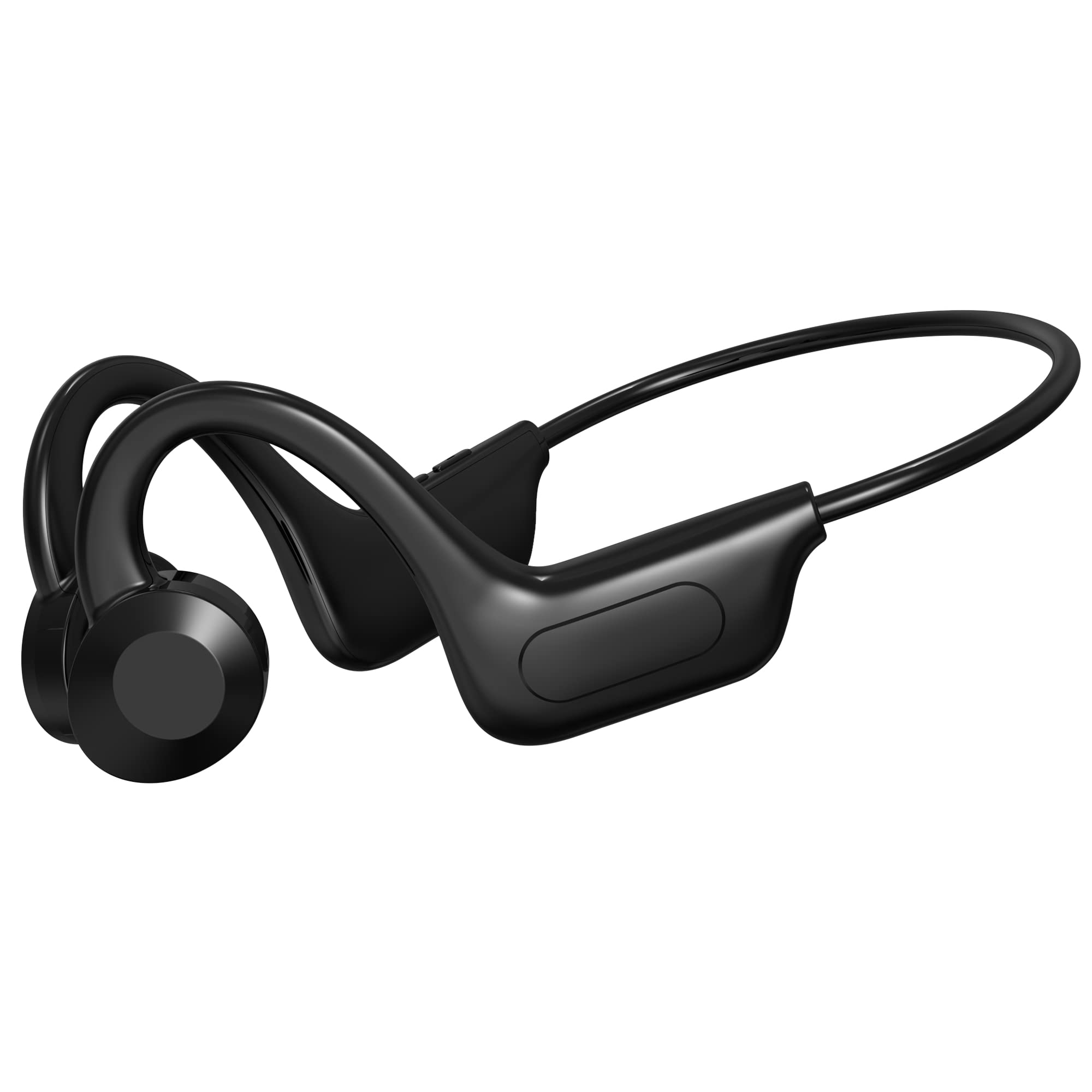 AMAFACE Titanium Lightweight Bone Conduction Headphones with Mic - Open Ear Wireless Bluetooth 5.0 Headset, IPX5 Waterproof & Noise Reduction for Running, Cycling, Hiking, Yoga - Perfect for Outdoor Sports & Workouts (Black)