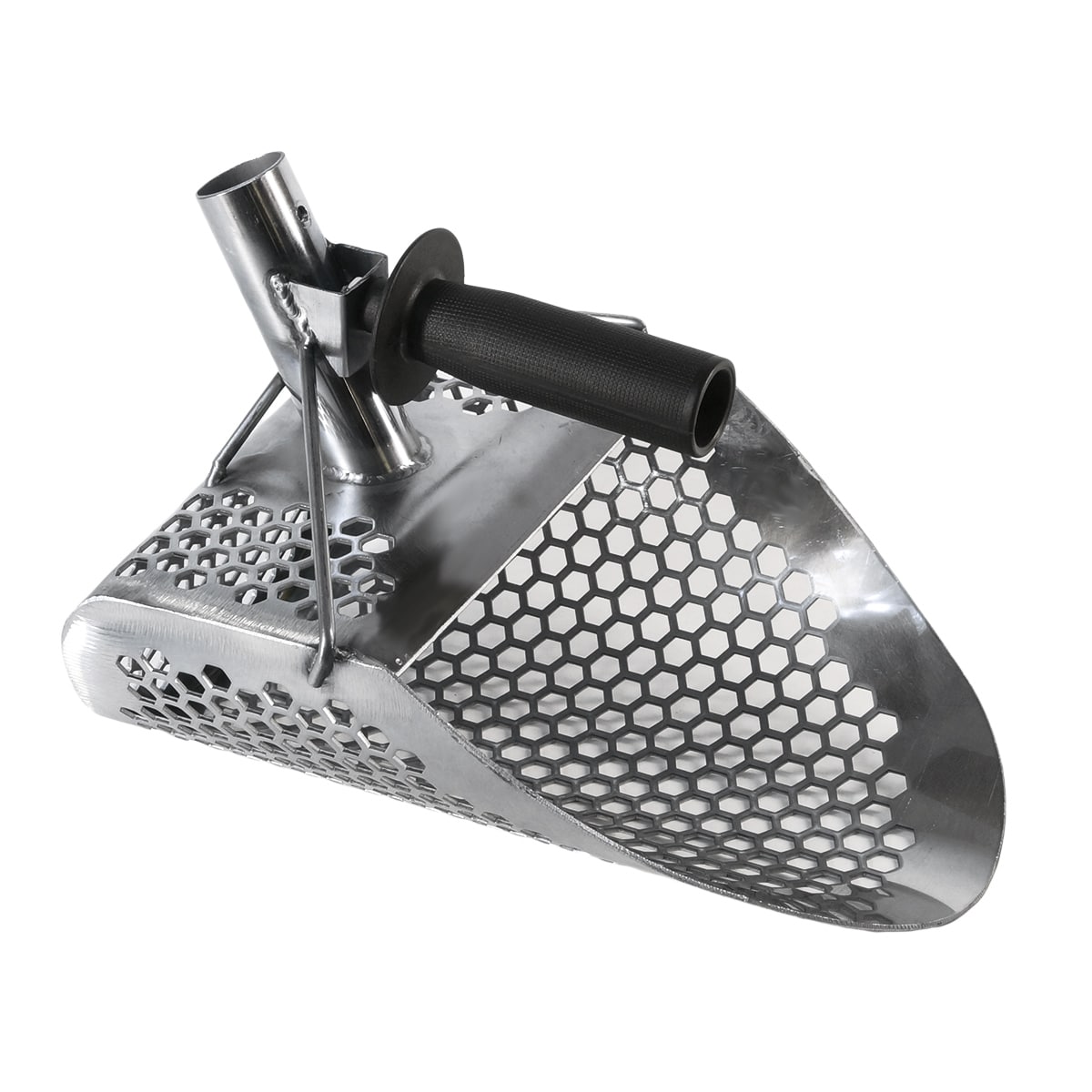 Dune Scoops Hydra 11 x 8 Inch Stainless Steel Metal Detector Sand Scoop with 2 Mounting Options - Perfect for Beach Treasure Hunting & Gold Prospecting