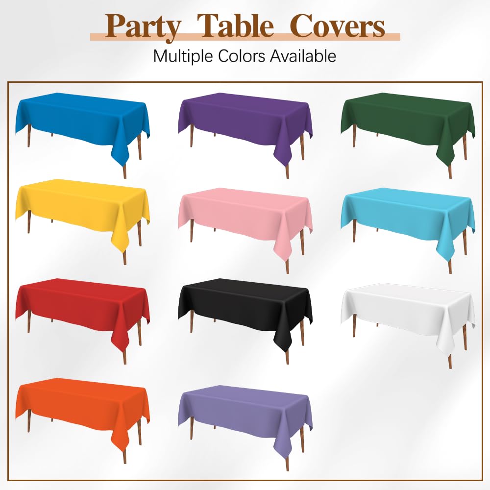 Premium Disposable Plastic Tablecloth 2-Pack - 54