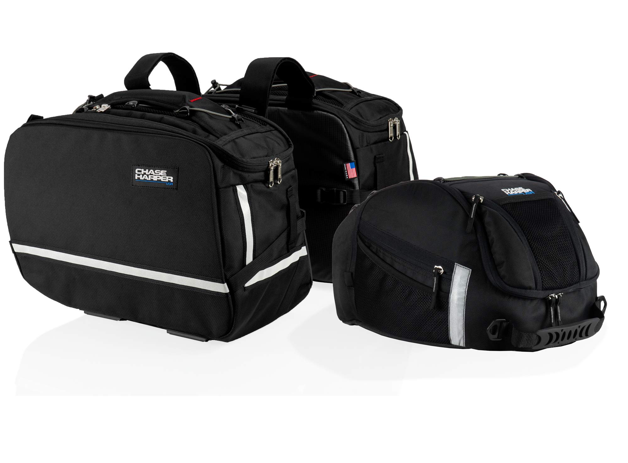 3550 Roadtripper Pack - 3550 Aeropac II Saddle Bags & 4360 Strap Mount Tail Trunk - Waterproof Motorcycle Luggage Set, Heavy-Duty Ballistic Nylon for Touring & Adventure Riding - Perfect for Long-Distance Motorcycle Trips & Commuting