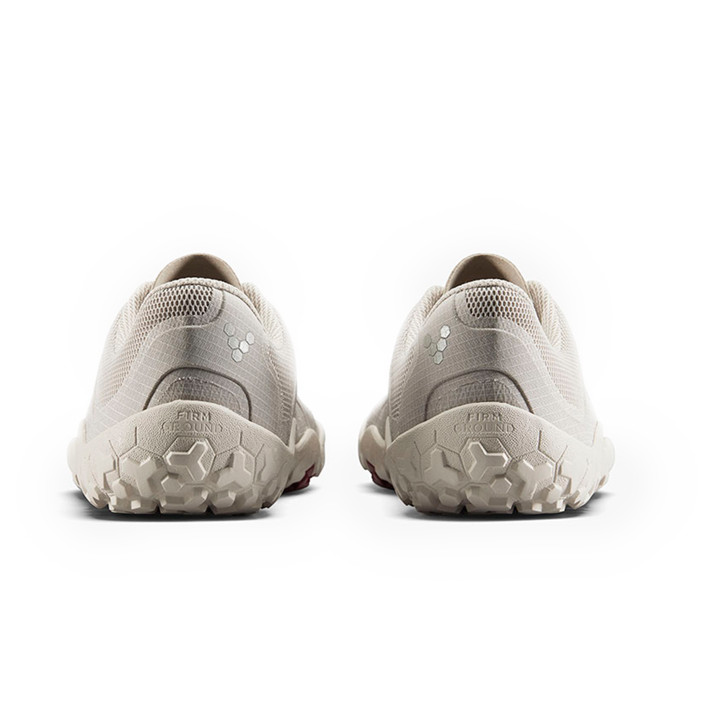 Vivobarefoot Primus Trail FG 3.5 Men's Barefoot Shoes - Lightweight Hiking & Trail Running Shoes for Men - Silver Birch Color - Perfect for Outdoor Adventures & Natural Movement