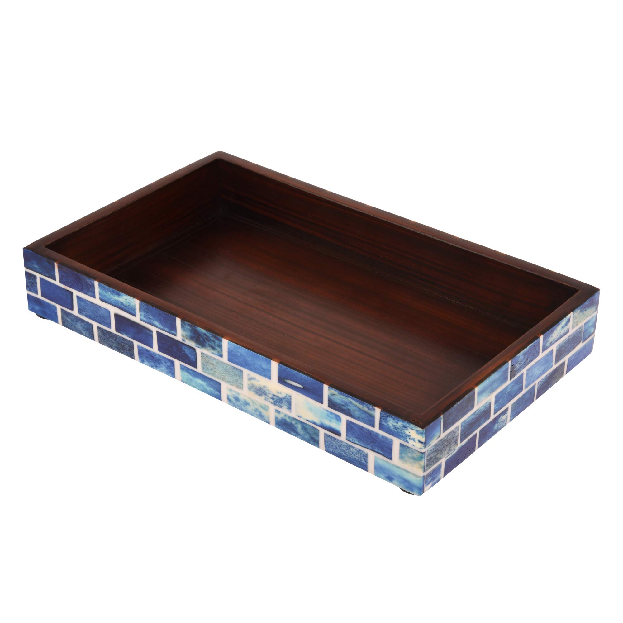 Decorative Guest Hand Towel & Paper Napkin Storage Tray Dispenser - 10x6 Inch Sturdy Bathroom Vanity Organizer for Countertop, Parlour-Bond Style | Perfect for Powder Rooms, Guest Bathrooms & Spa Decor