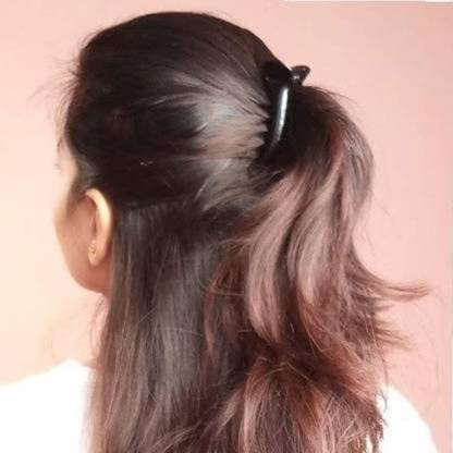 6-Pack Small Banana Hair Clips for Women & Girls - 2 Inch Black Hairpins for Daily Use, School, Work & Travel Accessories