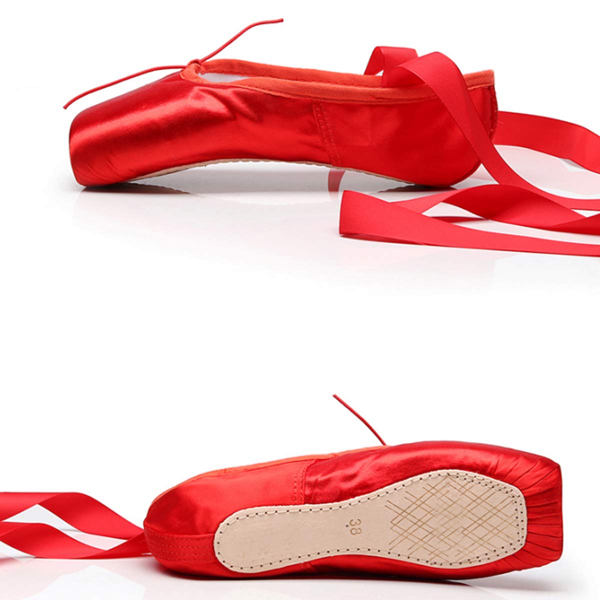 Professional Ballet Pointe Shoes for Girls & Women - Satin Dance Toe Shoes with Comfortable Fit - Perfect for Ballet Classes, Performances & Dance Practice