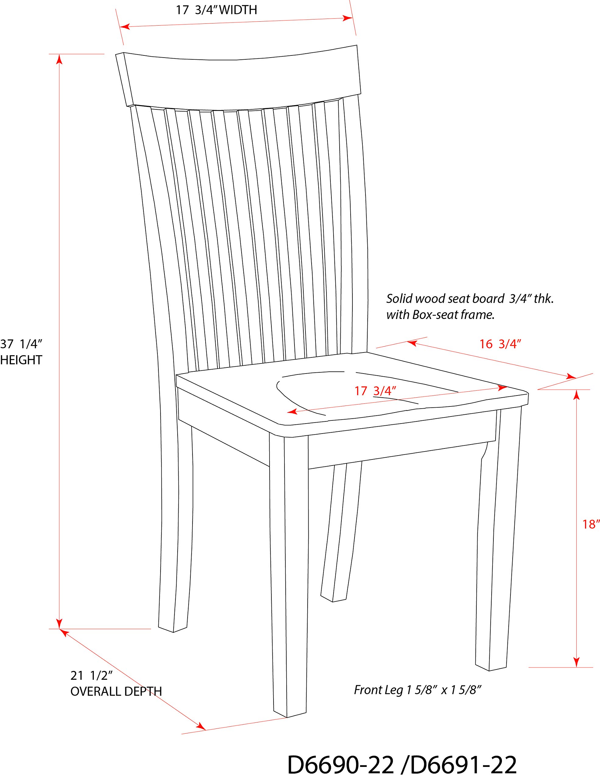 Kings Brand Solid Wood Dining Chairs Set of 2 - Cappuccino Finish Modern Side Chairs for Kitchen, Dining Room & Office - Sturdy Kurmer Wood Construction