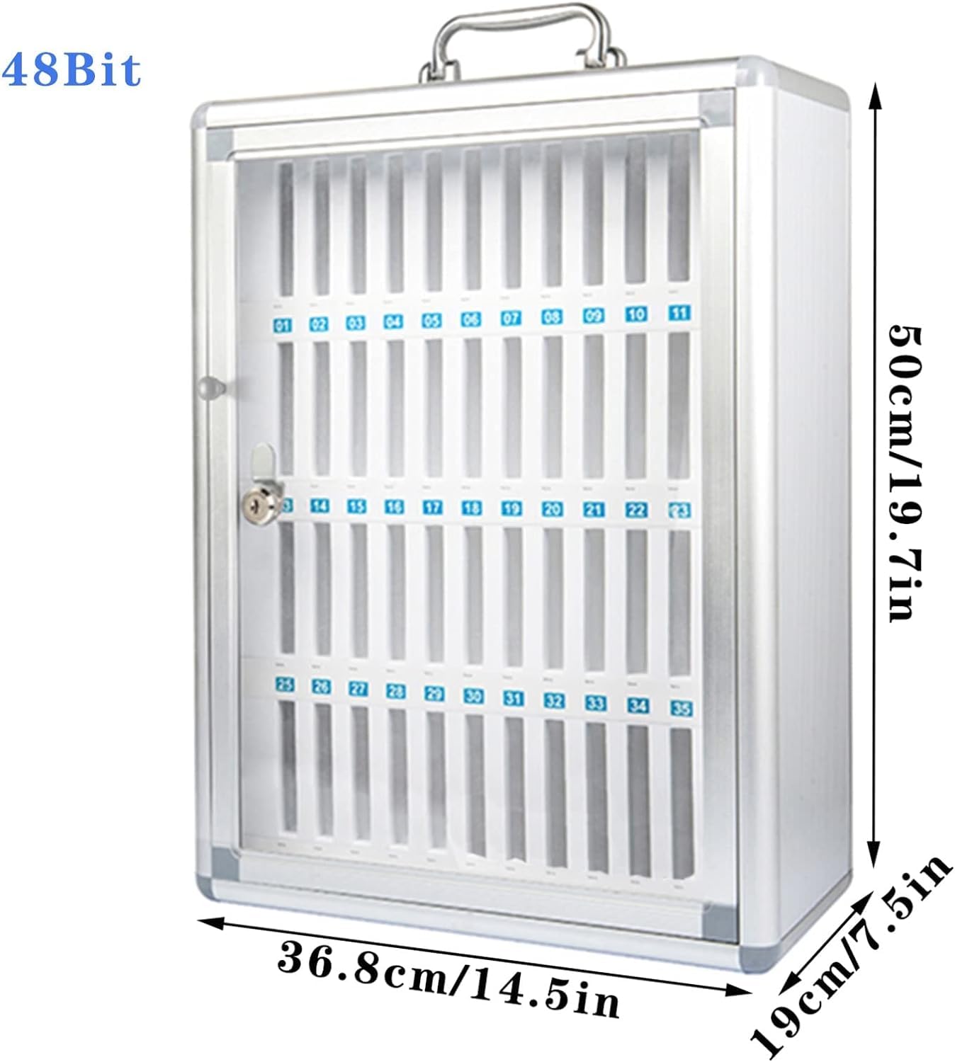 Cell Phone Cabinet - Secure Mobile Phone Locker & Storage Box for Office Meeting Rooms | Durable Phone Safe Organizer for Corporate, School & Conference Room Use (48 Pack)