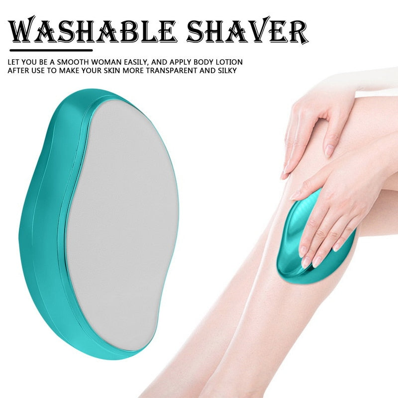 Painless Crystal Hair Removal Device - Effective & Gentle Physical Hair Remover for Smooth Skin - Perfect for Home Use & Travel