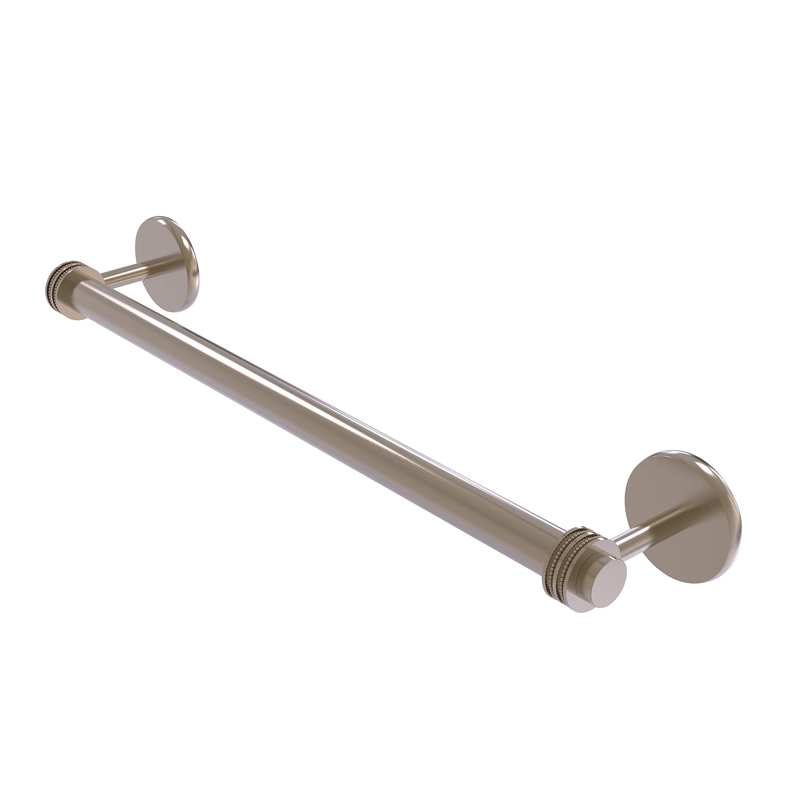 Allied Brass 7251D/36-PEW Satellite Orbit Two Collection 36 Inch Dotted Detail Towel Bar in Antique Pewter - Premium Bathroom Accessory for Modern & Traditional Home Decor
