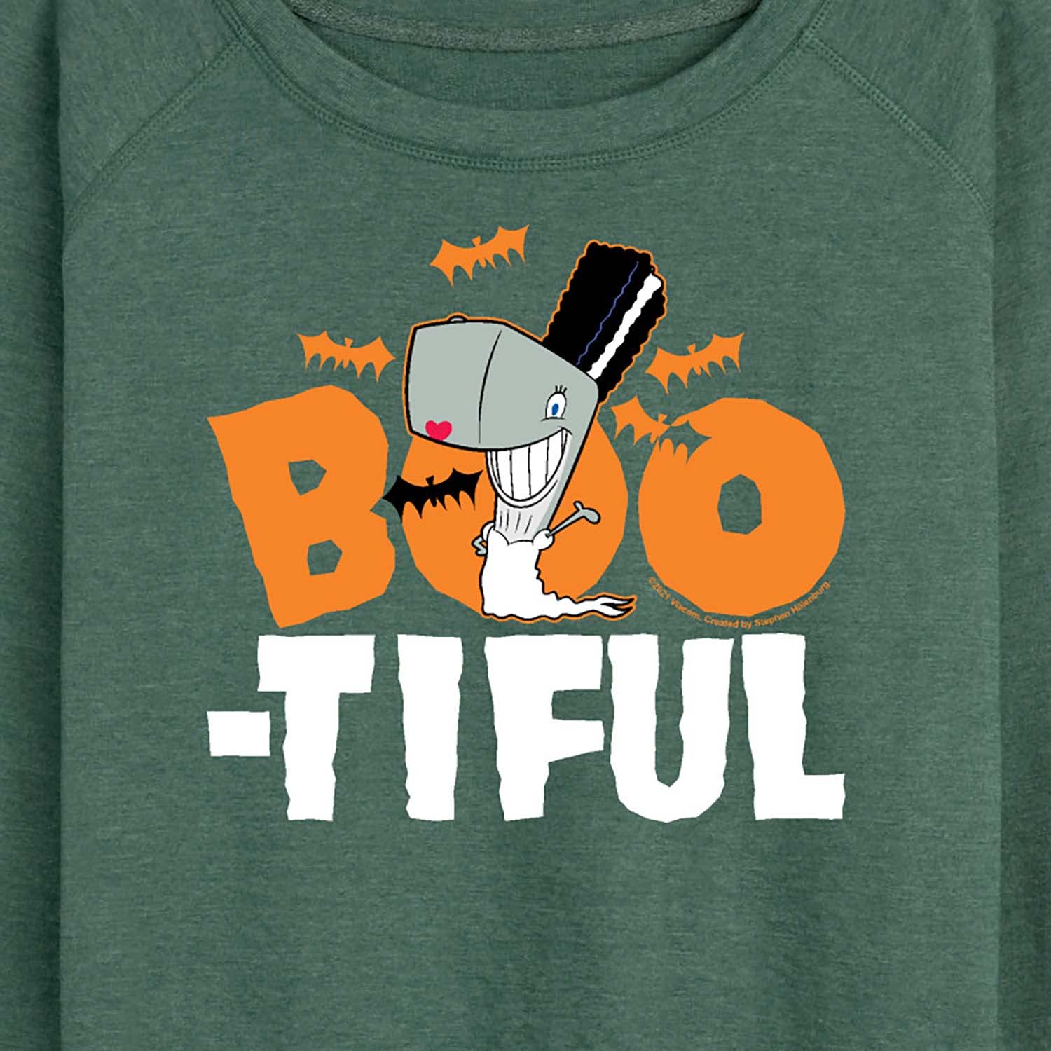 HYBRID APPAREL Women's SpongeBob SquarePants Boo-tiful Lightweight French Terry Pullover Hoodie - Halloween Costume, Casual Loungewear & Cartoon Fan Gift