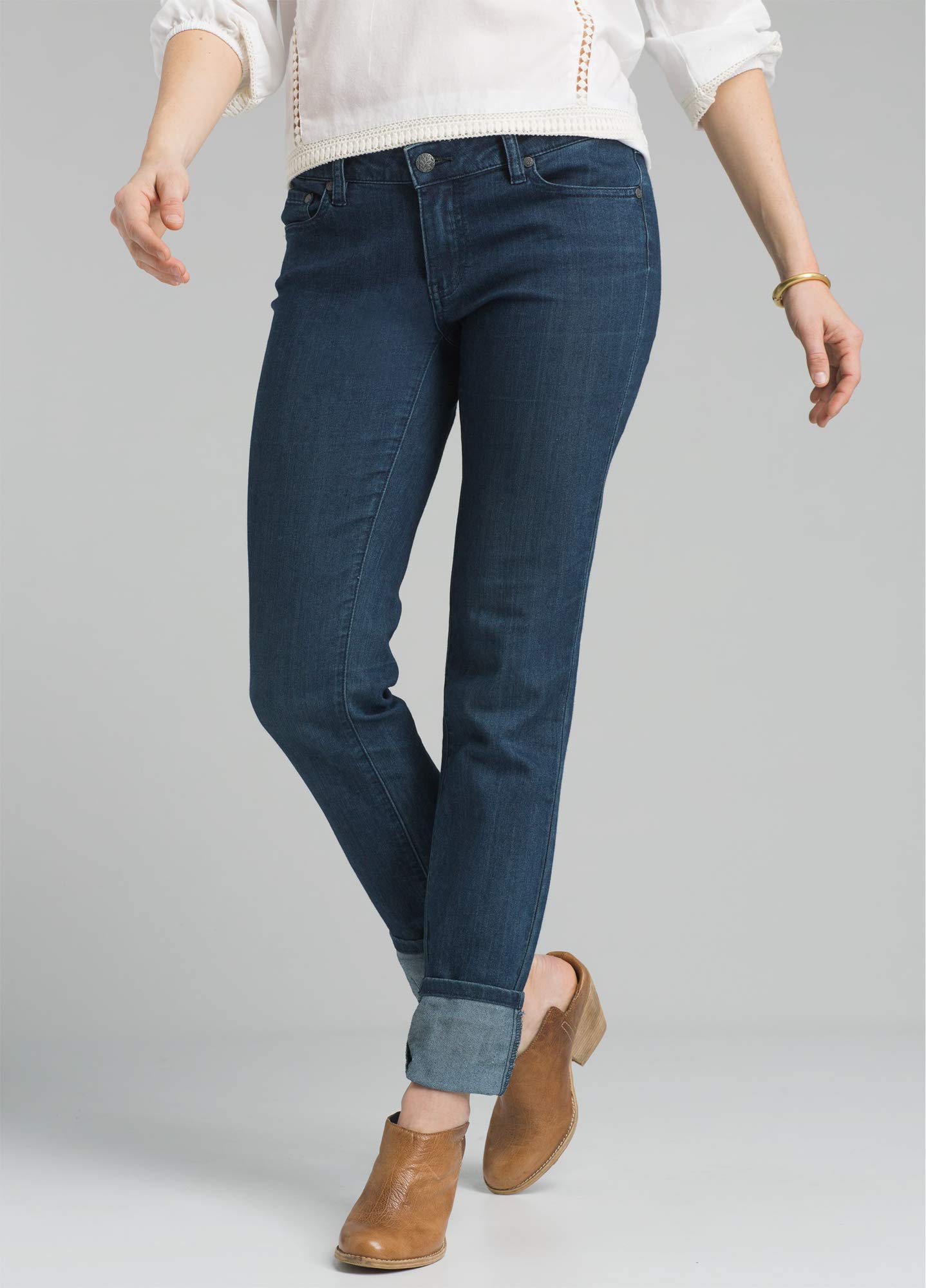 prAna Women's Kara Jean - Stretchy Slim Fit High-Rise Ankle Jeans for Yoga, Travel & Everyday Comfort | Eco-Friendly Denim Pants
