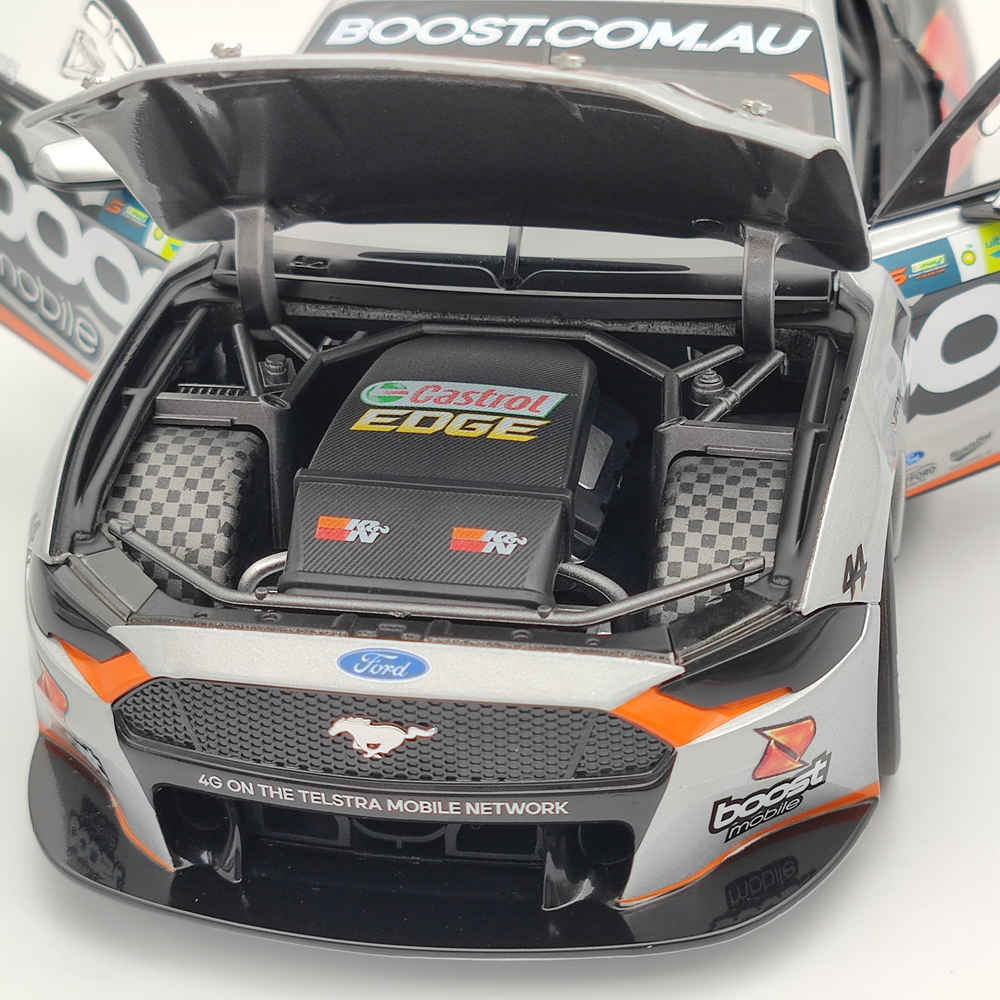 1/18 Scale Authentic Boost Mobile Racing #44 Ford Mustang GT 2020 Diecast Model Car - James Courtney Collectible Toy Car Gift for Kids & Adults - Perfect for Display, Racing Enthusiasts & Car Collectors