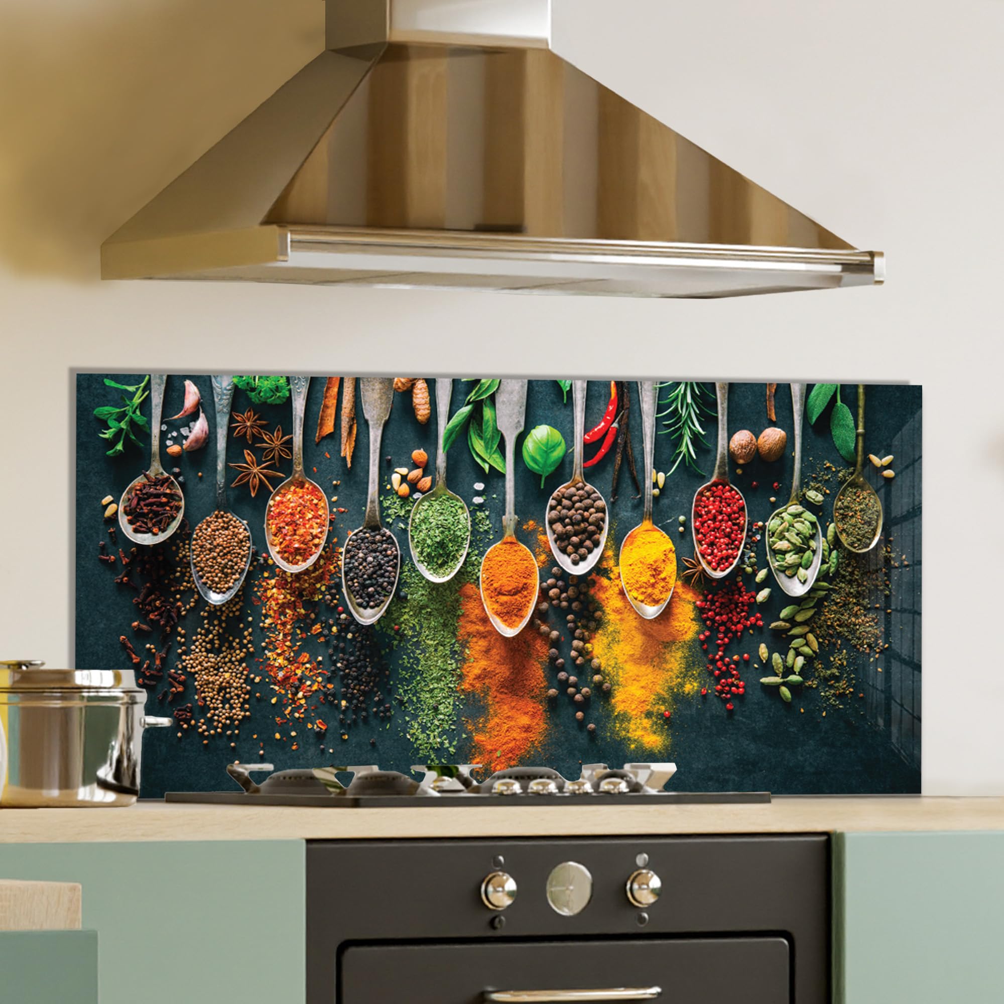 Tempered Glass Kitchen Backsplash - 24x30