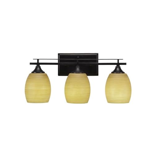 Toltec Lighting 133-DG-625 Uptowne 3-Light Bathroom Vanity Bar with 5