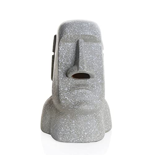 Moai Shaped Paper Towel Holder - Easter Island Inspired Stone Figure Tissue Box for Kitchen, Bathroom & Office Decor