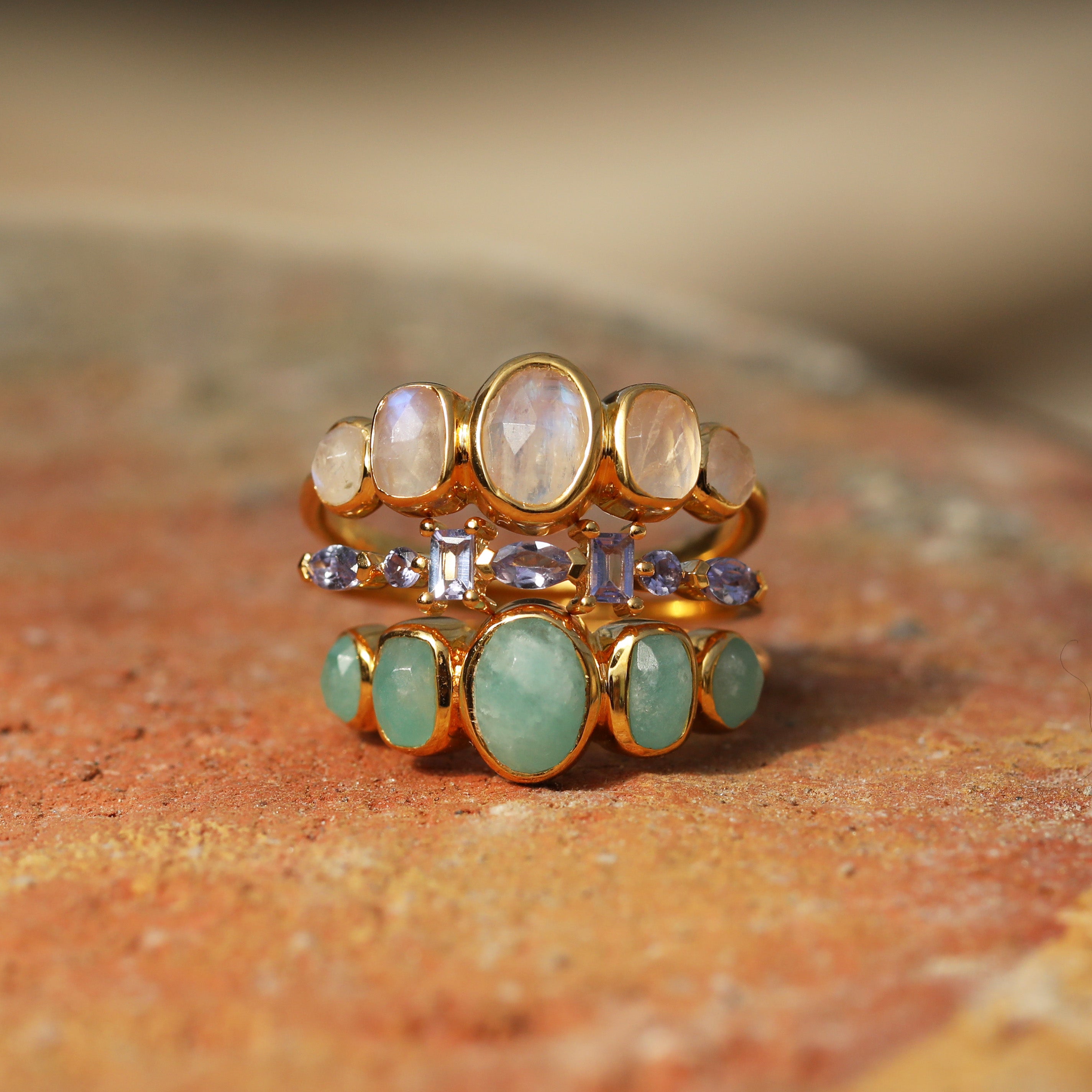 Noa Moonstone Ring for Women - Genuine Sterling Silver Adjustable Boho Jewelry - Perfect for Everyday Wear, Gift Giving & Spiritual Healing