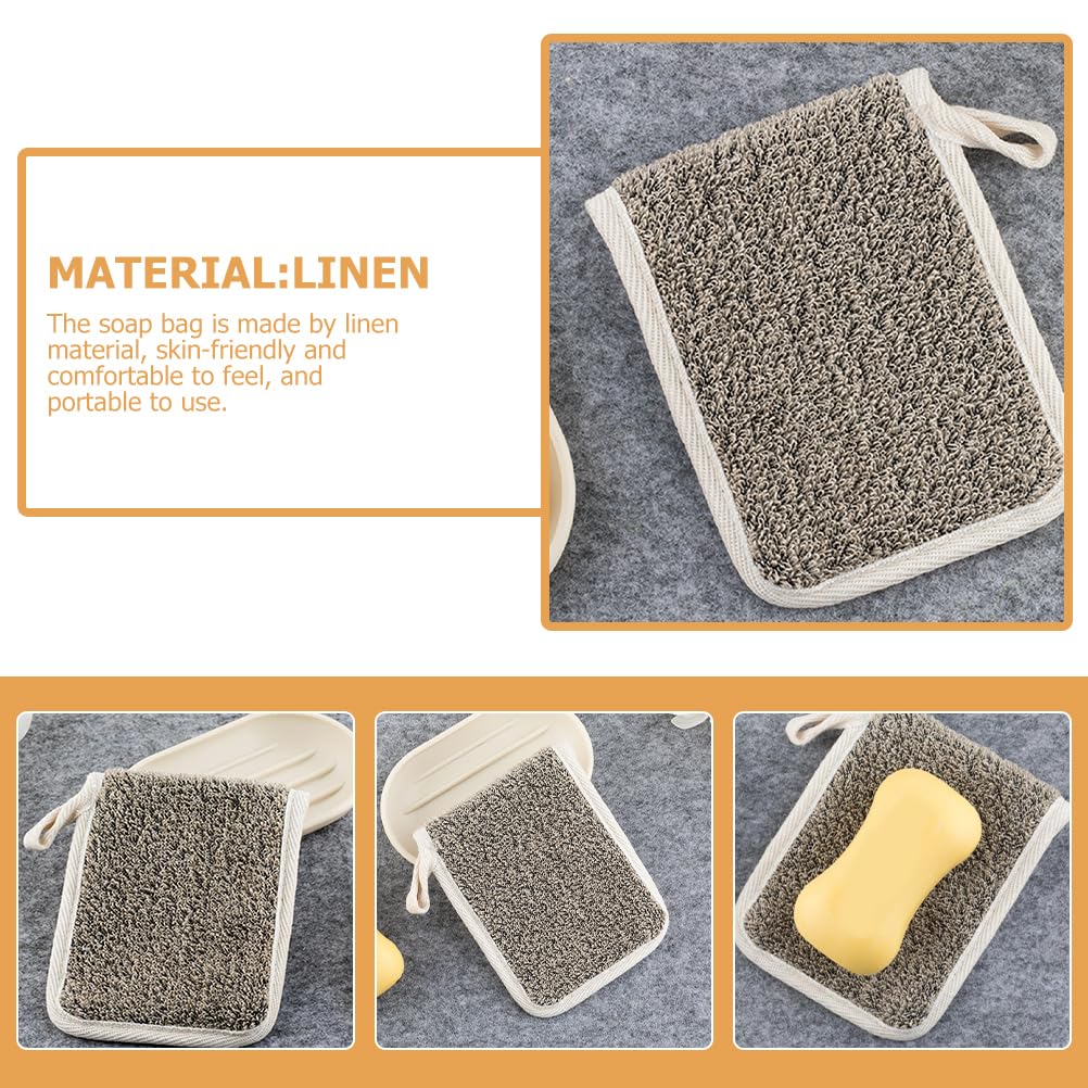 2-Pack Exfoliating Soap Sleeve Bags - Mesh Soap Pouch with Drawstring for Body Scrub & Foaming Lather - Perfect for Shower, Bath & Travel Accessories