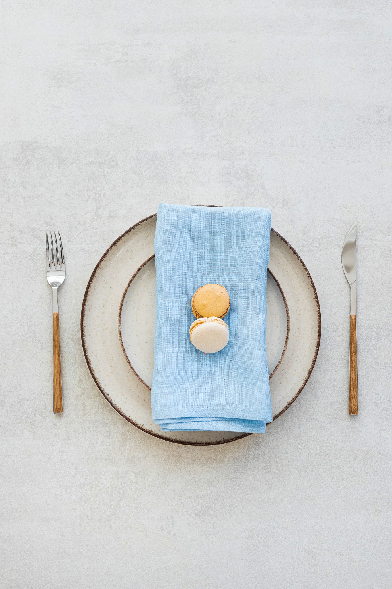 Premium Sky Blue Linen Napkins Set of 2 - 100% Natural Fabric for Elegant Dining, Parties & Home Decor - Washable & Durable Table Linens for Everyday Use & Special Occasions