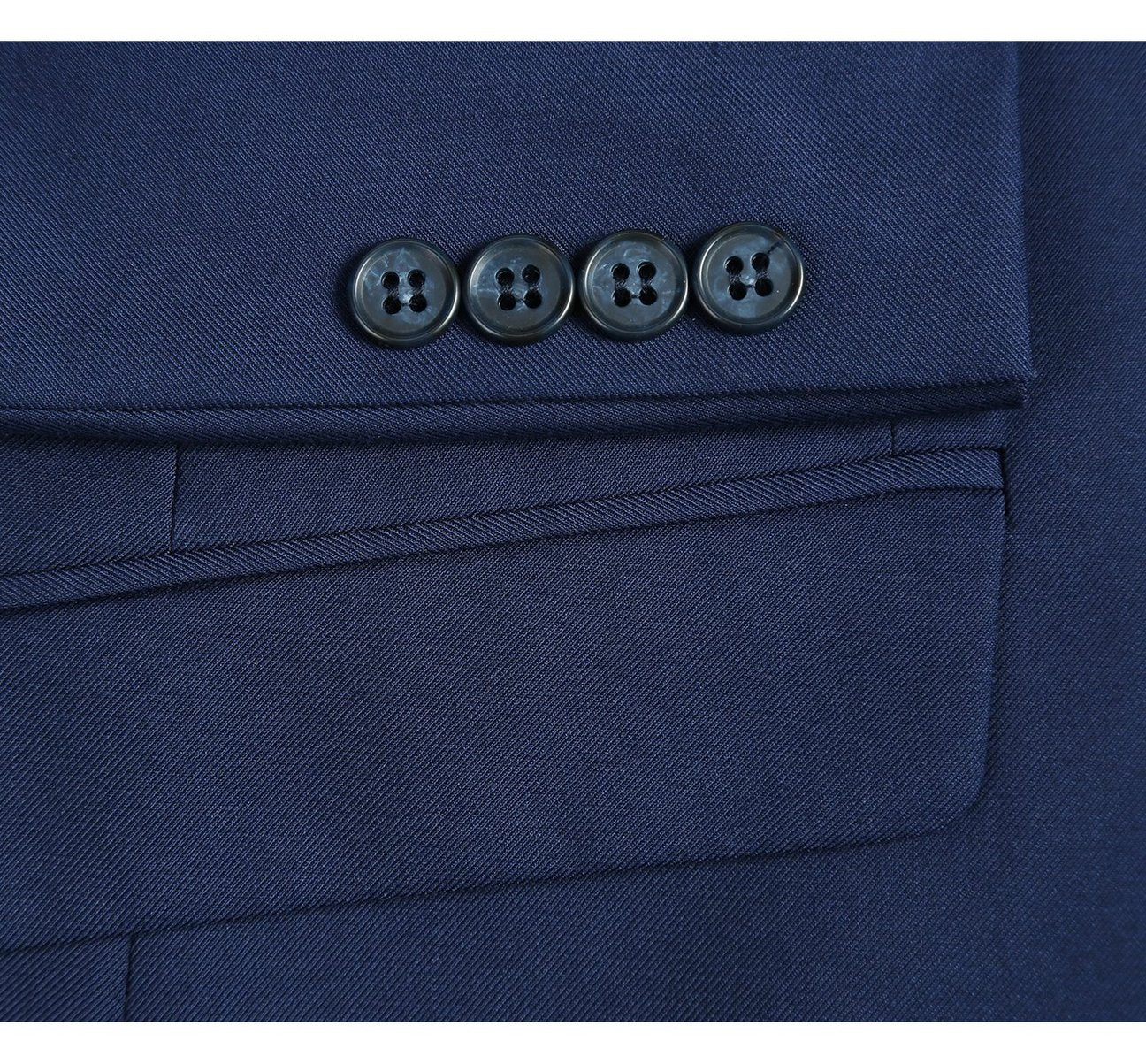 Alessandro Vitello by Renoir 2-Piece Slim Fit Notch Lapel Solid Suit for Men | Business Formal & Wedding Attire | Premium Italian Wool Blazer & Dress Pants Set
