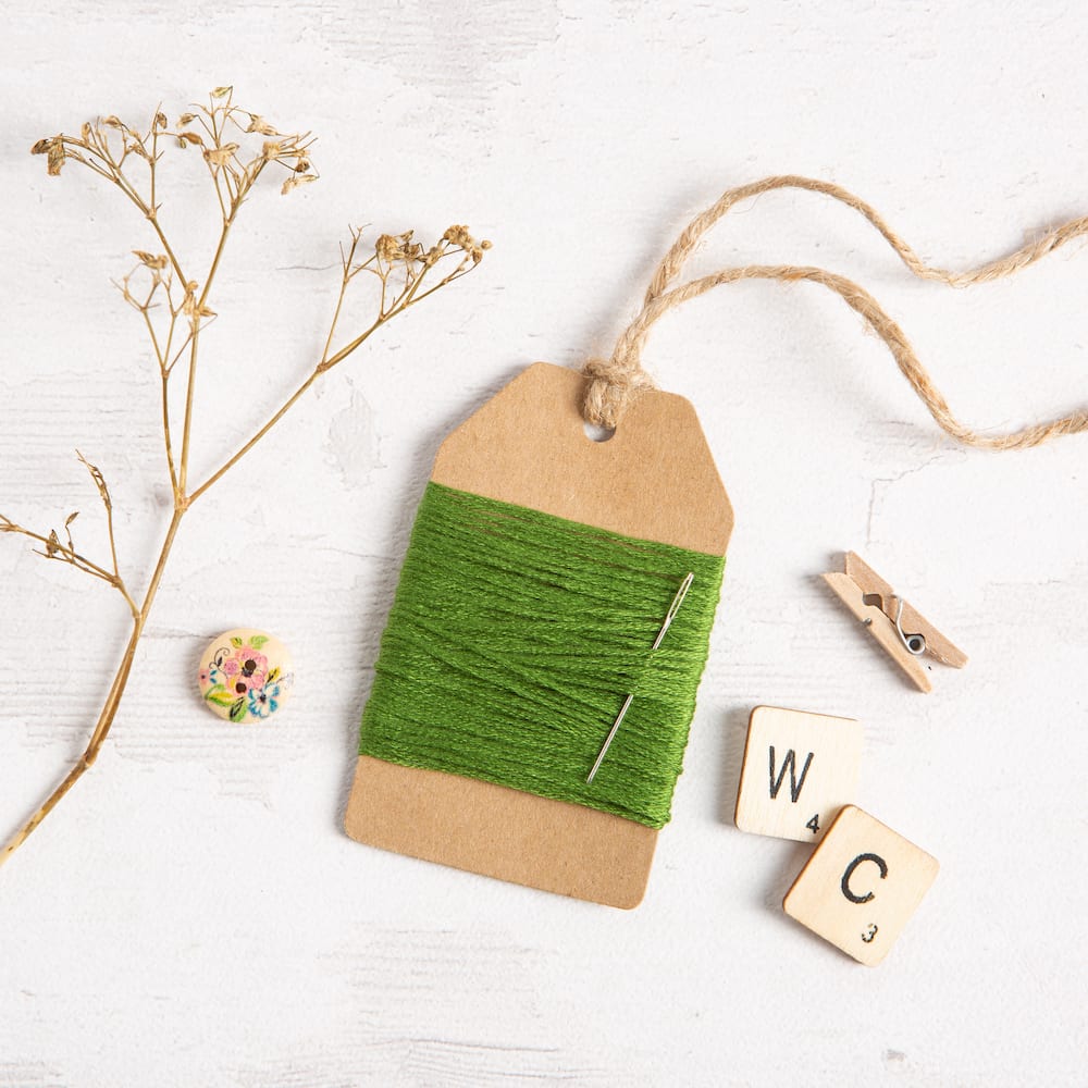 Premium Moss Green Embroidery Thread Floss (904) - 100% Cotton Handcrafting Yarn for Cross Stitch, Needlework & DIY Projects - Perfect for Scrapbooking, Quilting & Home Decor