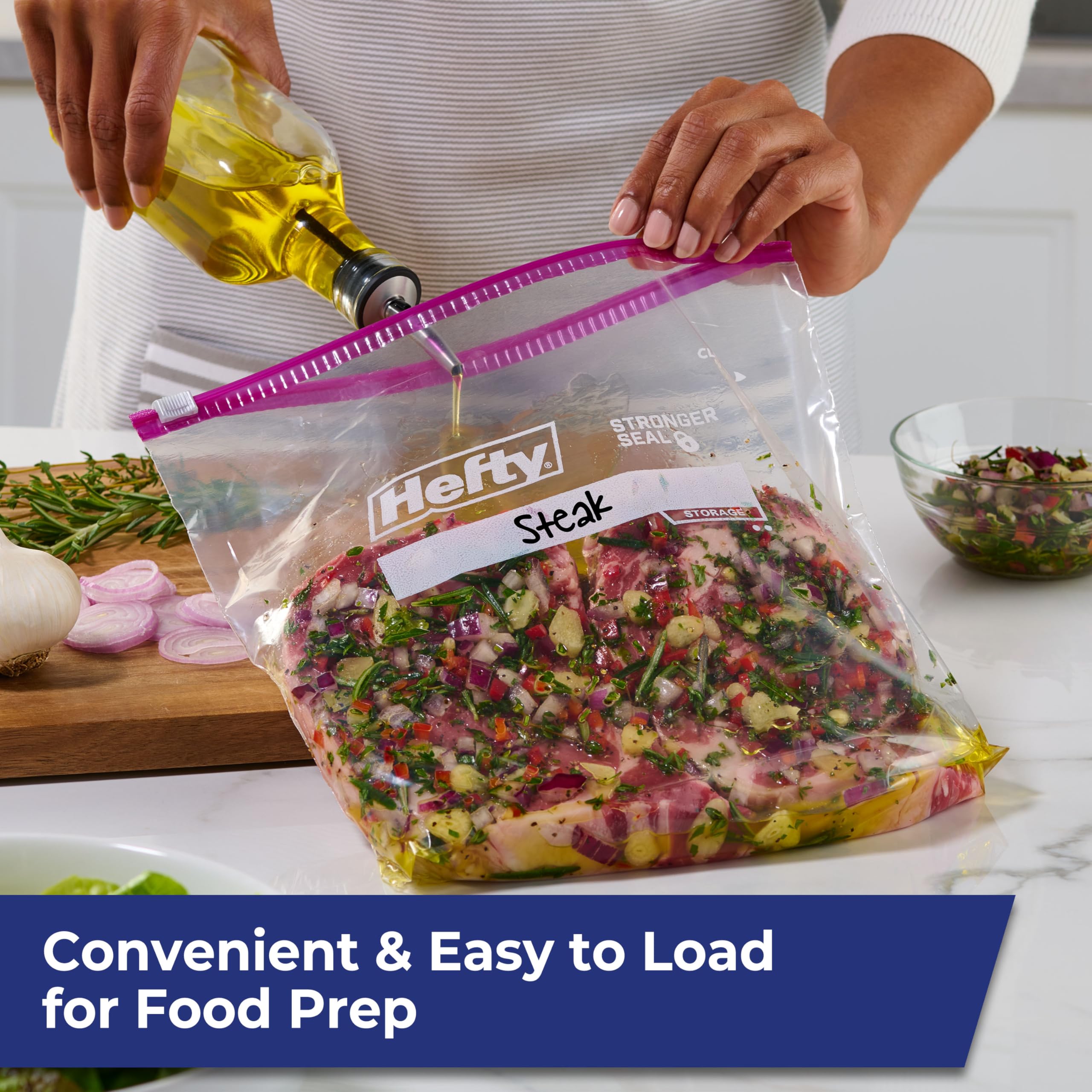 Heavy Duty Slider Kitchen Storage Bags - 30 Count, Gallon Size | Reusable Freezer Bags for Food Storage, Meal Prep & Leftovers