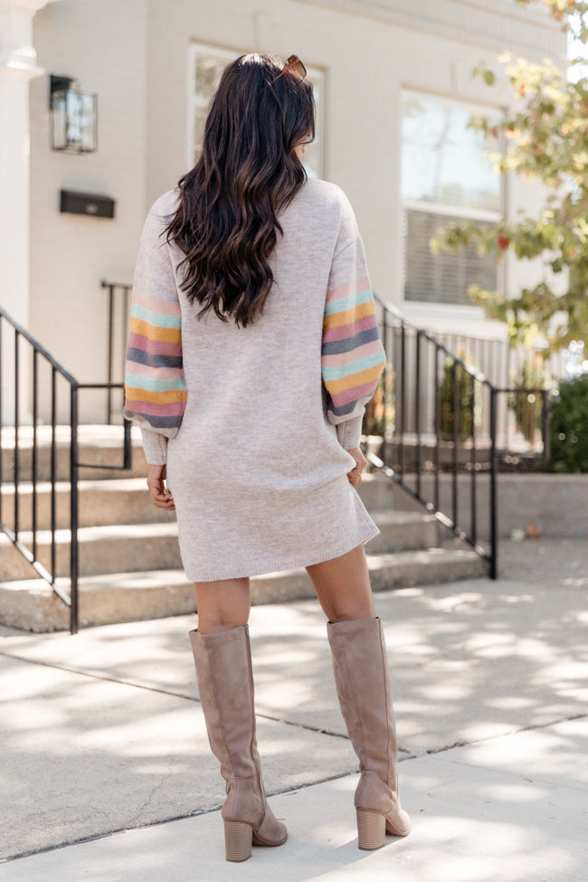 Show You Off Taupe Turtleneck Sweater Dress for Women | Cozy Winter Outfit | Perfect for Office, Date Night & Holiday Parties
