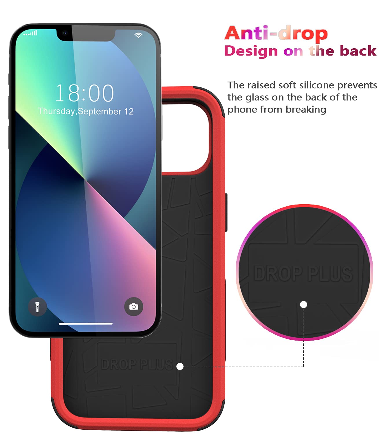 Shockproof Heavy Duty iPhone 13 Case - Drop Proof, Dust Proof Protective Phone Cover for Apple iPhone 13 (Red) | Perfect for Outdoor Adventures, Construction Work & Extreme Sports