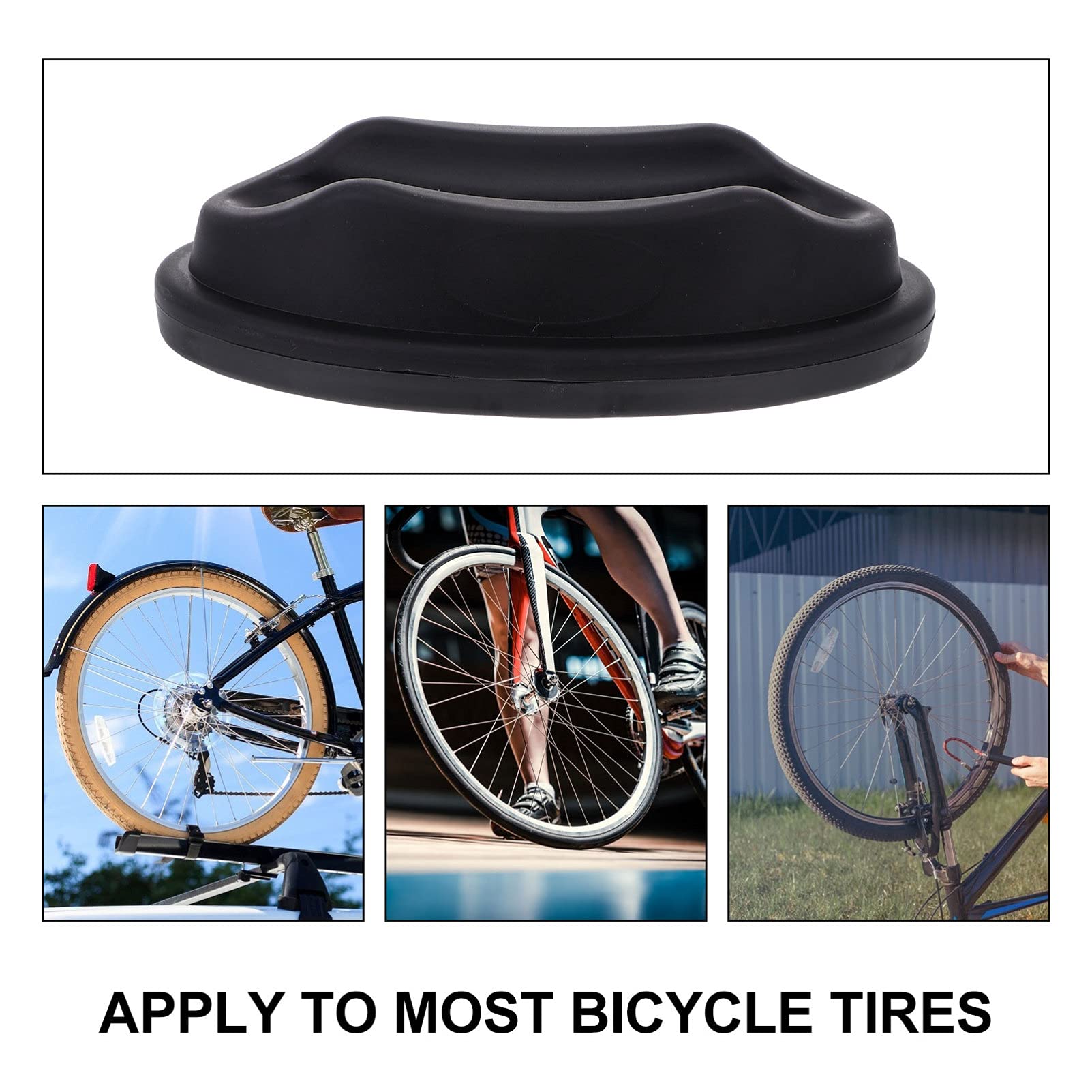 BESPORTBLE 2-Pack Bike Front Wheel Pad Support Block - Wheel Stabilizer & Riser Platform for Bicycle Parking and Storage - Durable Plastic Bike Accessory for Garage, Home, and Outdoor Use