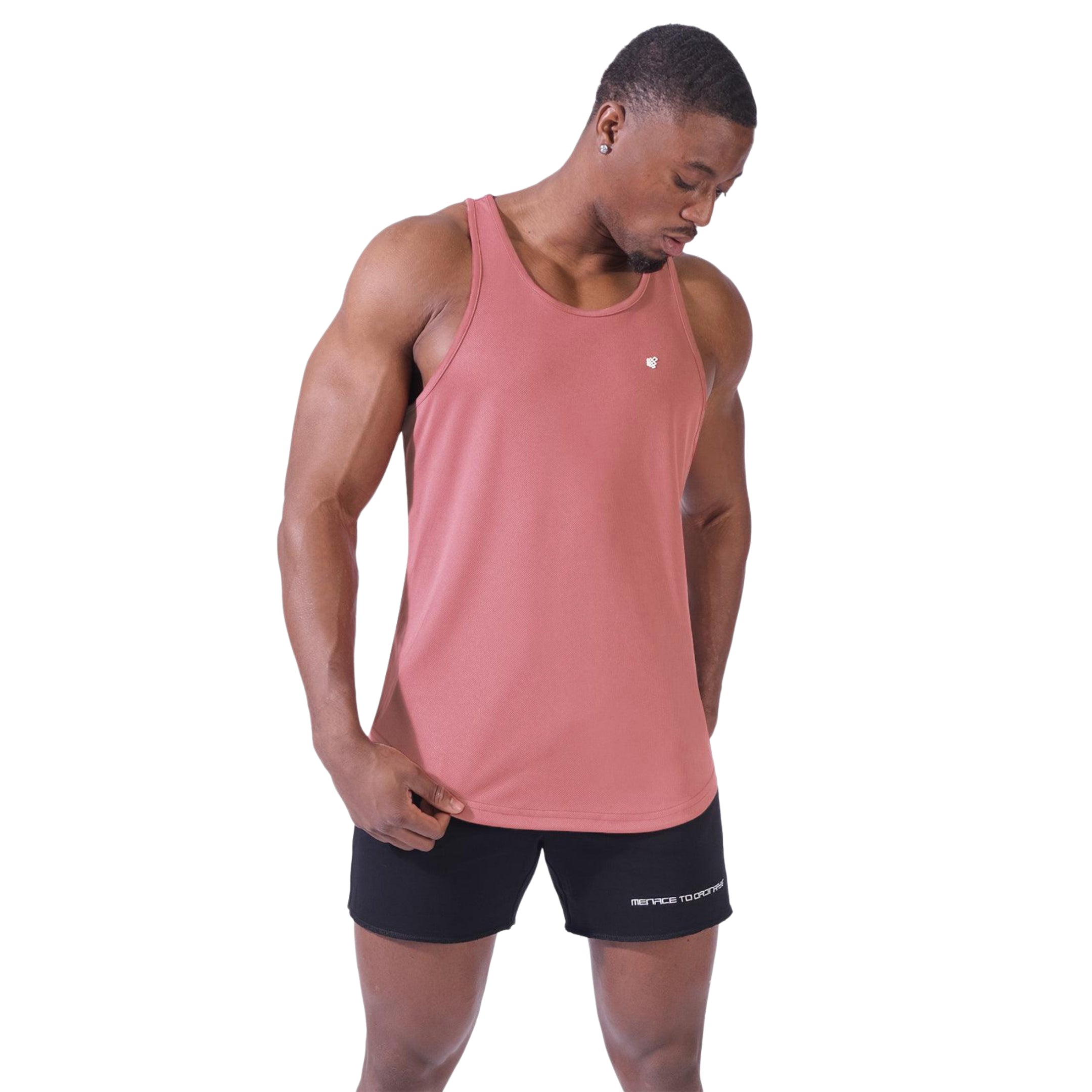 Jed North Microfiber Dri-Fit Tank Top for Women - Moisture Wicking Athletic Shirt in Salmon Pink - Perfect for Yoga, Running & Gym Workouts