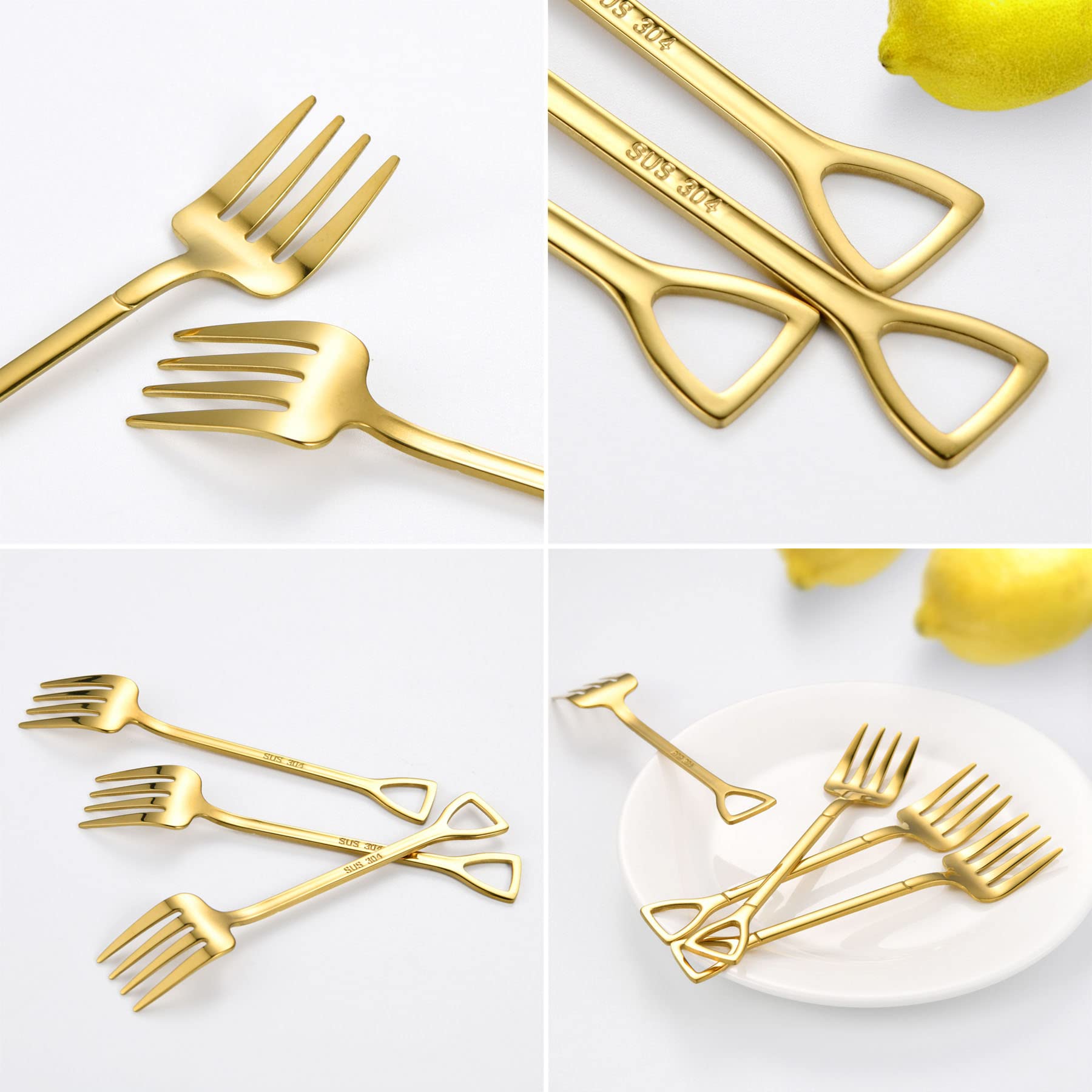 NMQLX 8-Piece Dessert Fork Set, 4.7