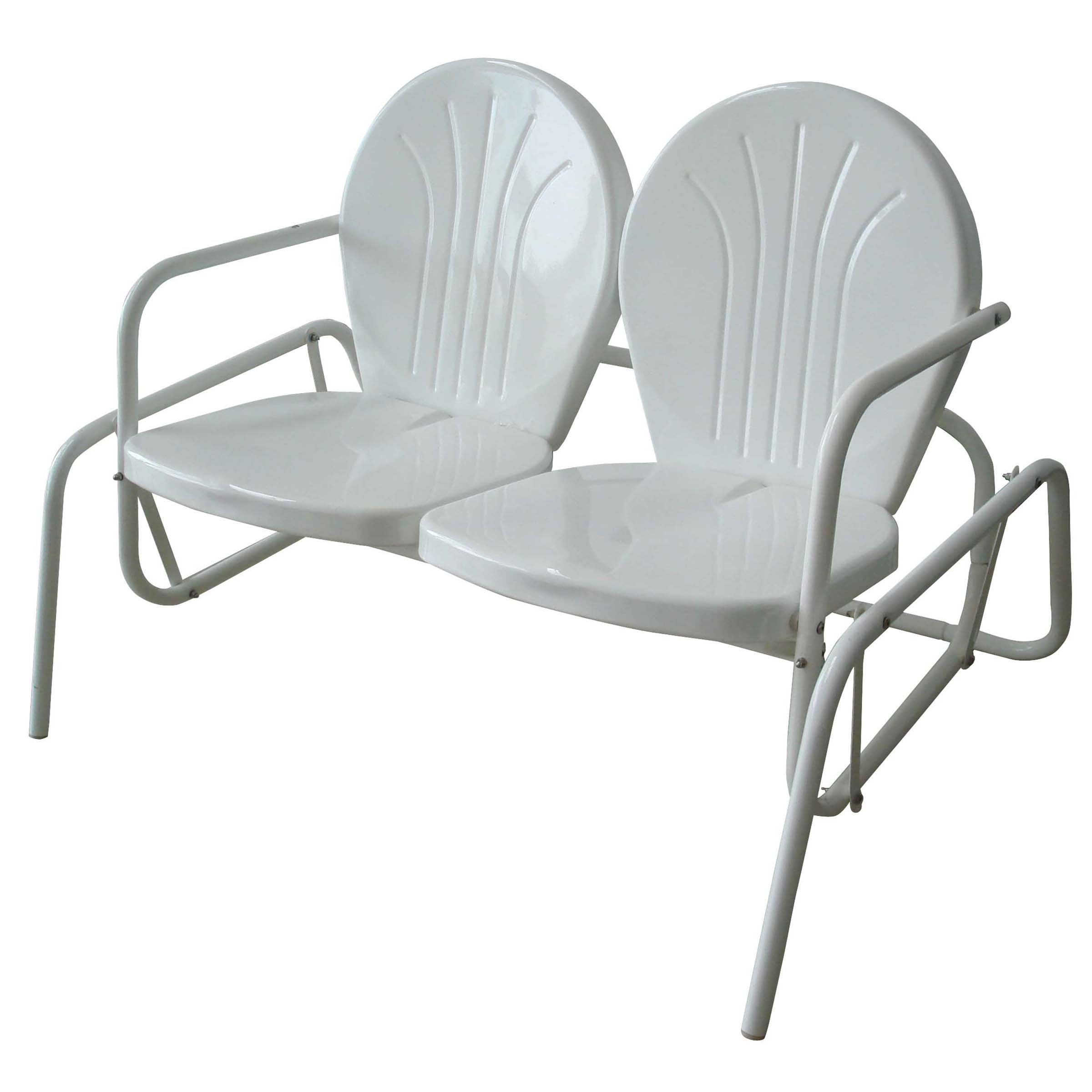 AmeriHOme Double Seat Glider - Outdoor Patio Swing Bench with Weather-Resistant Cushions for Garden, Backyard, Porch Relaxation