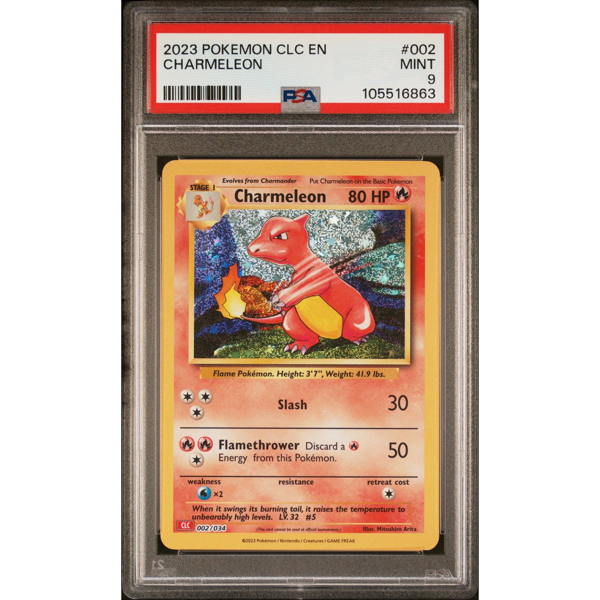 2023 Pokemon Classic Collection Charmeleon 002/034 PSA 9 Graded Card - Perfect for Collectors, Gaming Enthusiasts & Pokemon Battles
