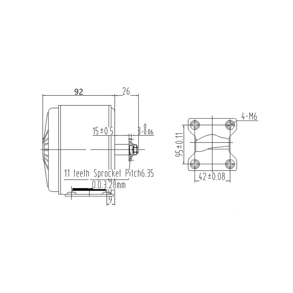 24V 36V 350W Electric DC Motor Kit for DIY Electric Skateboard & Bike - High Power 350W Engine Motor with 25H Chains (Pedal Kit Included) - Perfect for E-Bike Conversion, Scooter Upgrades & DIY Electric Vehicle Projects