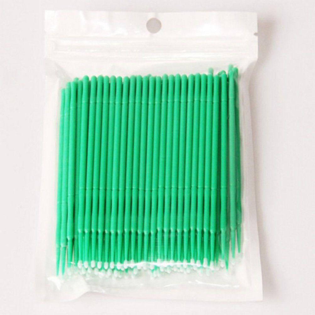 100pcs Micro Applicator Brushes for Eyelash Extensions & Makeup - Disposable & Miniature for Precise Application