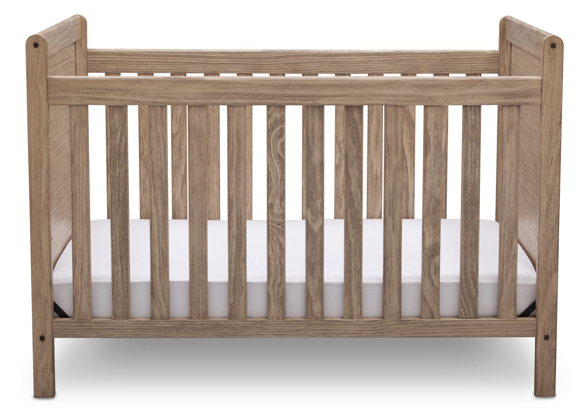 4-in-1 Convertible Baby Crib with Changing Table - White Modern Nursery Furniture for Toddlers & Newborns - Perfect for Small Spaces & Daycare Centers