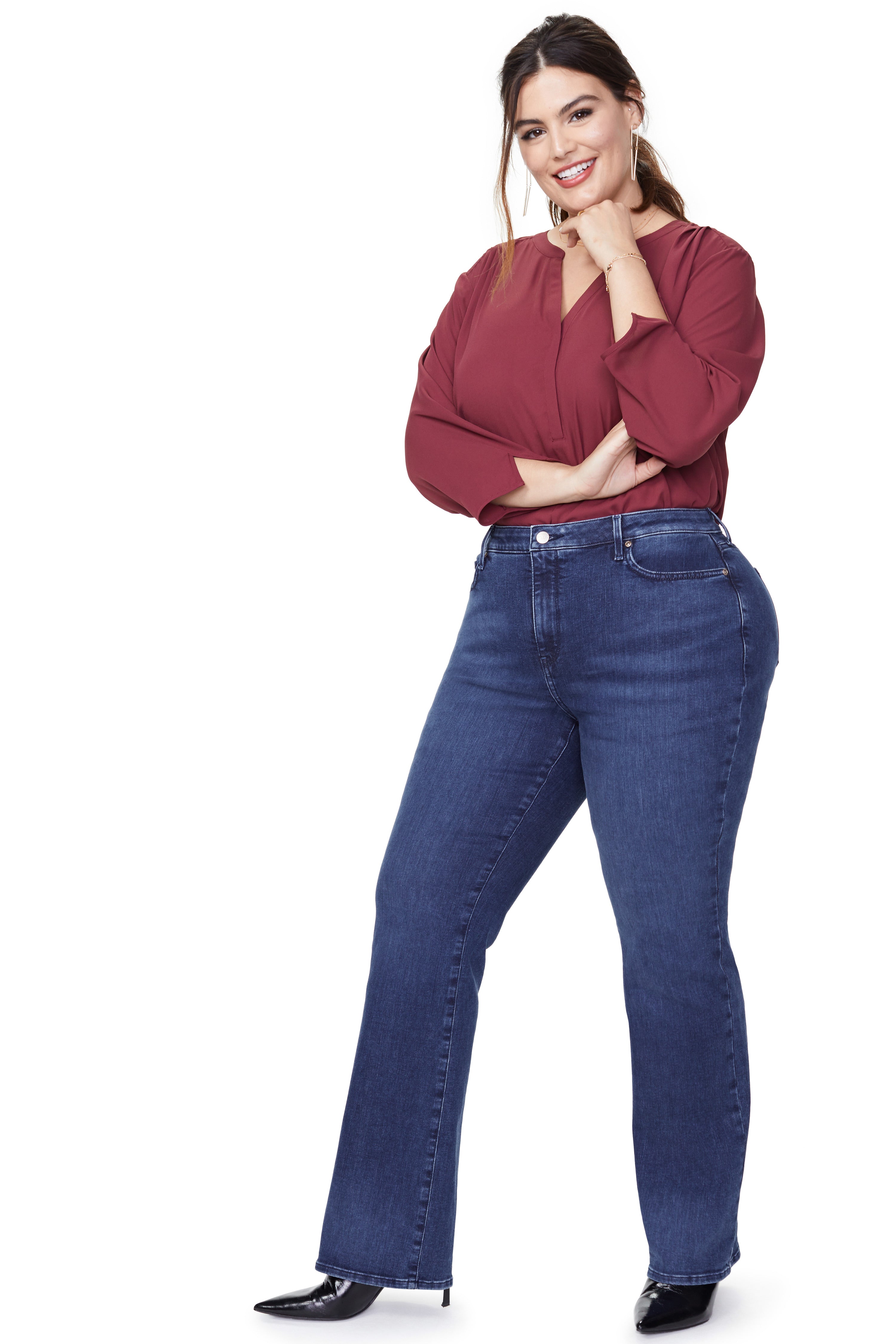 Barbara Bootcut Jeans for Women - Plus Size Stretch Denim Pants with Comfortable Fit (Sizes 14-24) - Perfect for Casual Wear, Office & Everyday Outfits