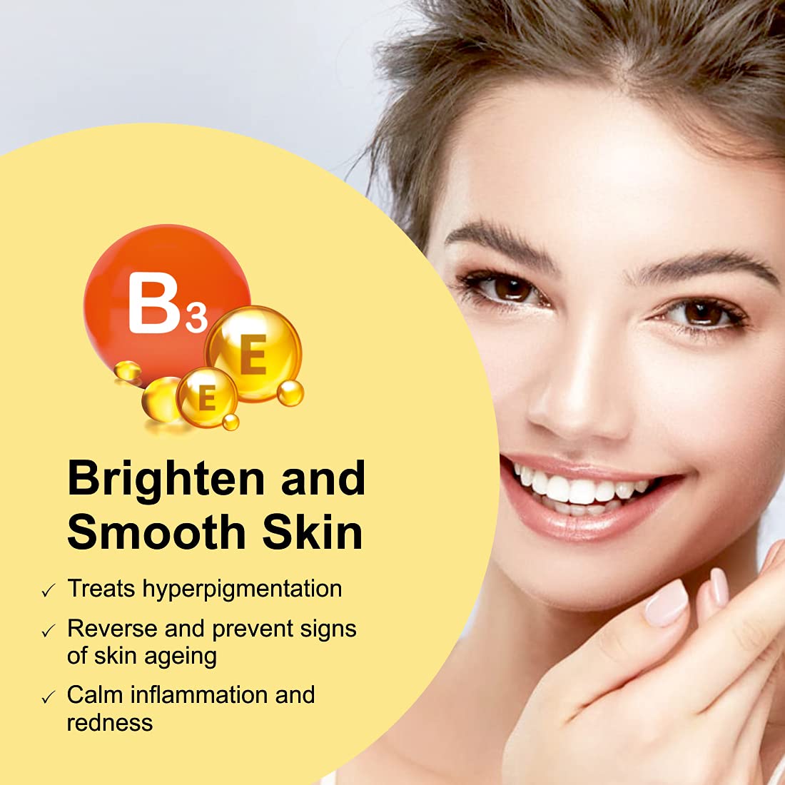 Meribana Khadi B3 Niacinamide 10% Face Serum with Vitamin C, E & Hyaluronic Acid - Brightening & Hydrating Skincare for Dark Spots, Wrinkles & Acne - Aloe Vera & Rosemary Leaf Extract, 30ml - Perfect for Daily Glow Routine & Nighttime Skin Repair
