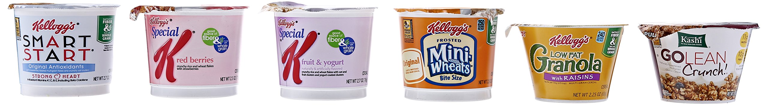 Kellogg's Wellness Assortment Cereal Cups - 13 lb Bulk Pack | Healthy Breakfast & Snack for Office, School & On-the-Go | Variety Pack with Whole Grain & Vitamin Fortified Cereals