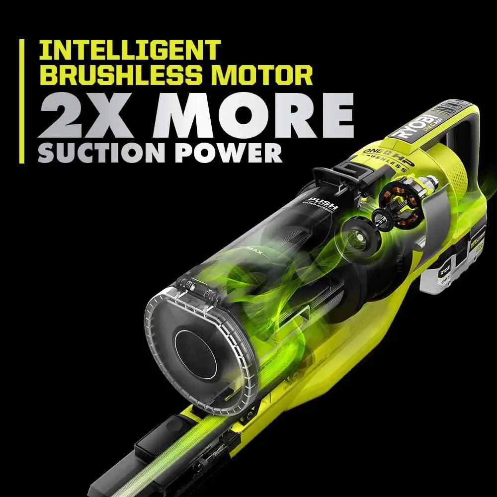 Pacroban ONE+ HP 18V Brushless Cordless Pet Stick Vacuum Cleaner Kit with 4.0Ah High Performance Battery & Charger - Powerful Lightweight Handheld Vacuum for Pet Hair, Hard Floors & Carpets | Ideal for Home, Office & Car Cleaning