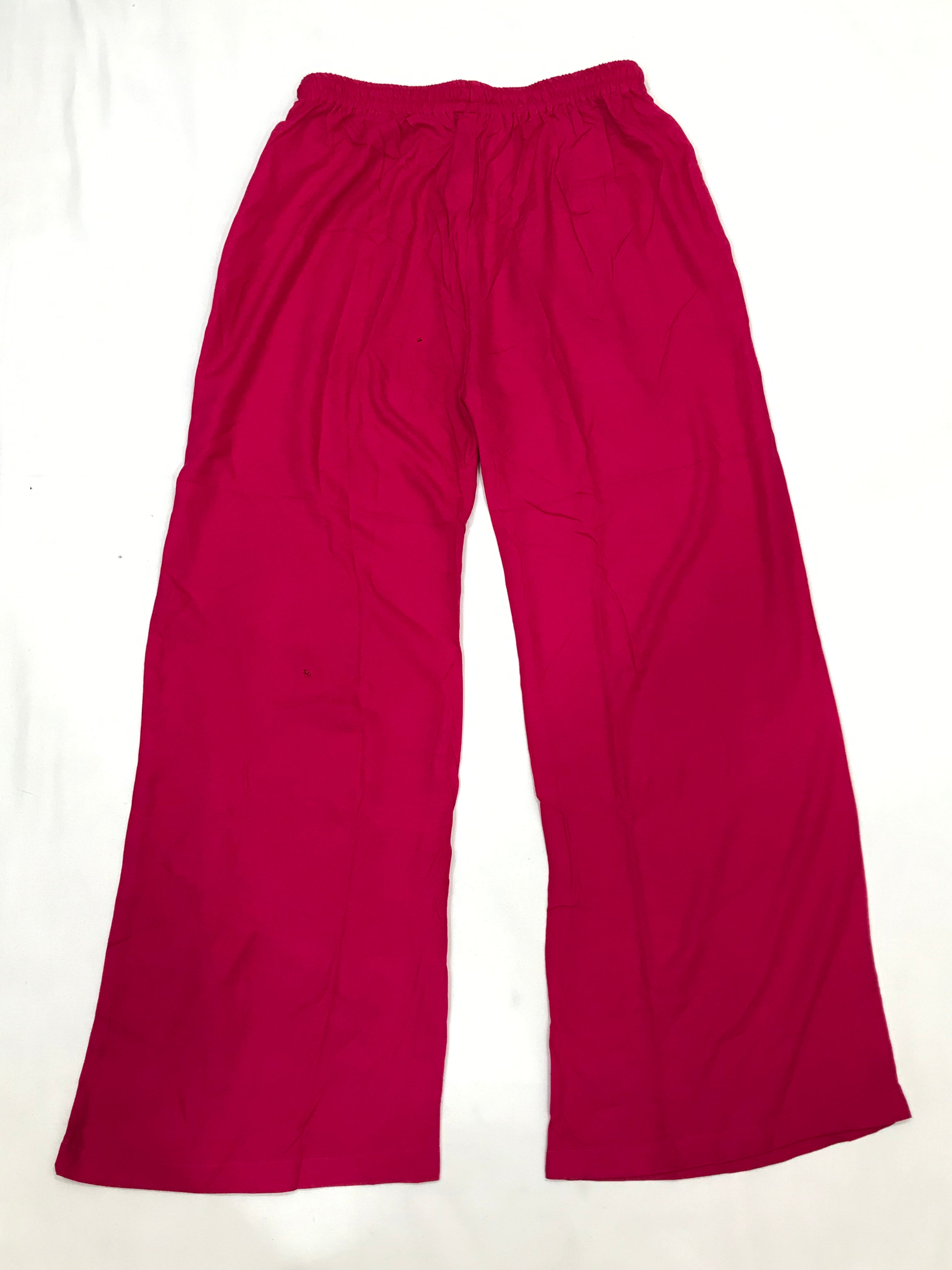 Stylish Women's Pink Rayon Palazzo Pants - Comfortable Wide Leg Lounge Pants for Yoga, Travel & Casual Wear